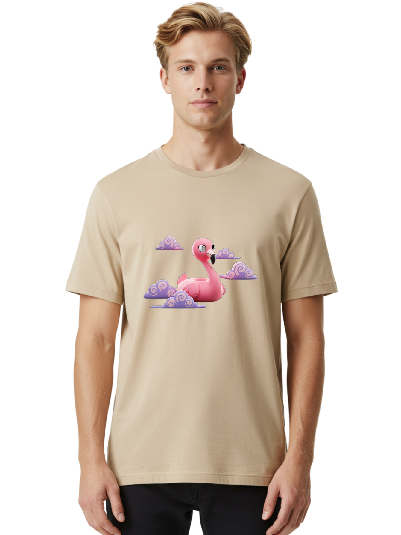 Flamingo-3 Men'S Graphic Tee, 100% Cotton, Comfortable Casual Summer Wear, Machine Washable, Vintage Camera, Old Camera, Antique Camera, Black Camera, Classic Photography, Photography Equipment, Nostalgic Device, Film Camera, Camera Art Bai834
