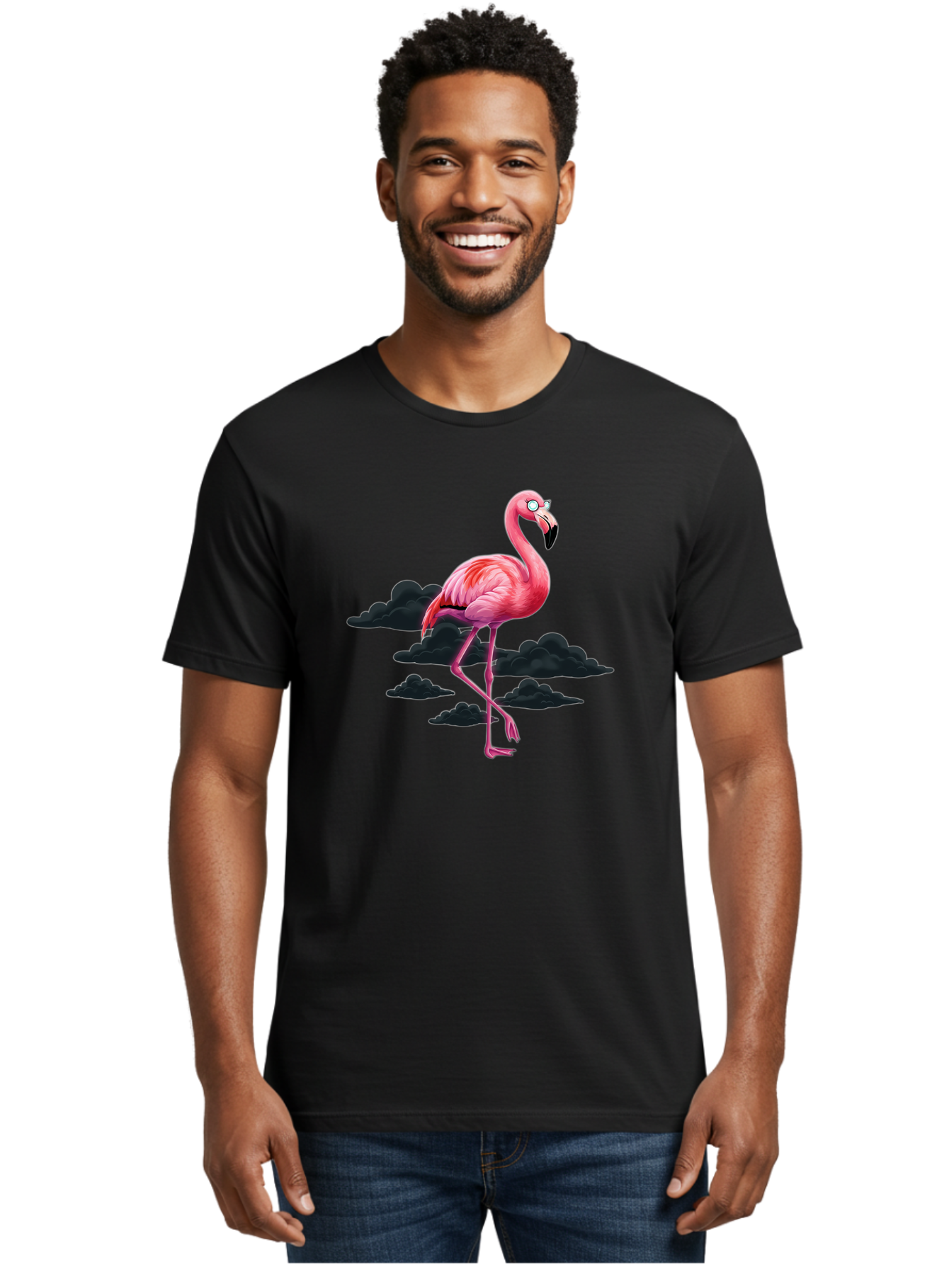Flamingo-4 Men'S Graphic Tee, 100% Cotton, Comfortable Casual Summer Wear, Machine Washable, Vintage Camera, Old Camera, Antique Camera, Black Camera, Classic Photography, Photography Equipment, Nostalgic Device, Film Camera, Camera Art Bai835