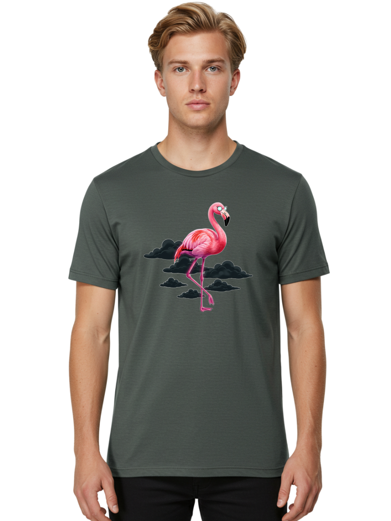 Flamingo-4 Men'S Graphic Tee, 100% Cotton, Comfortable Casual Summer Wear, Machine Washable, Vintage Camera, Old Camera, Antique Camera, Black Camera, Classic Photography, Photography Equipment, Nostalgic Device, Film Camera, Camera Art Bai835
