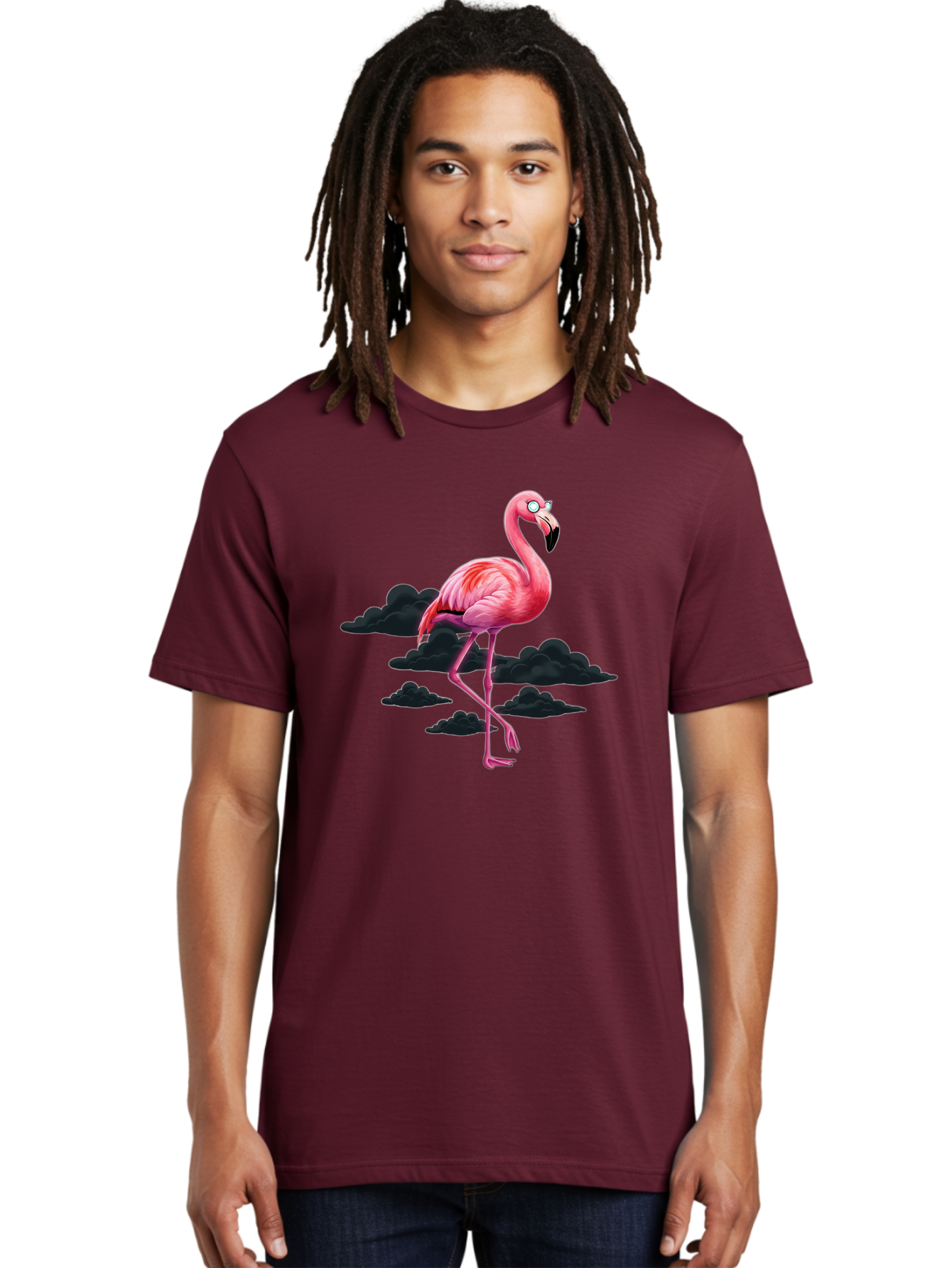 Flamingo-4 Men'S Graphic Tee, 100% Cotton, Comfortable Casual Summer Wear, Machine Washable, Vintage Camera, Old Camera, Antique Camera, Black Camera, Classic Photography, Photography Equipment, Nostalgic Device, Film Camera, Camera Art Bai835