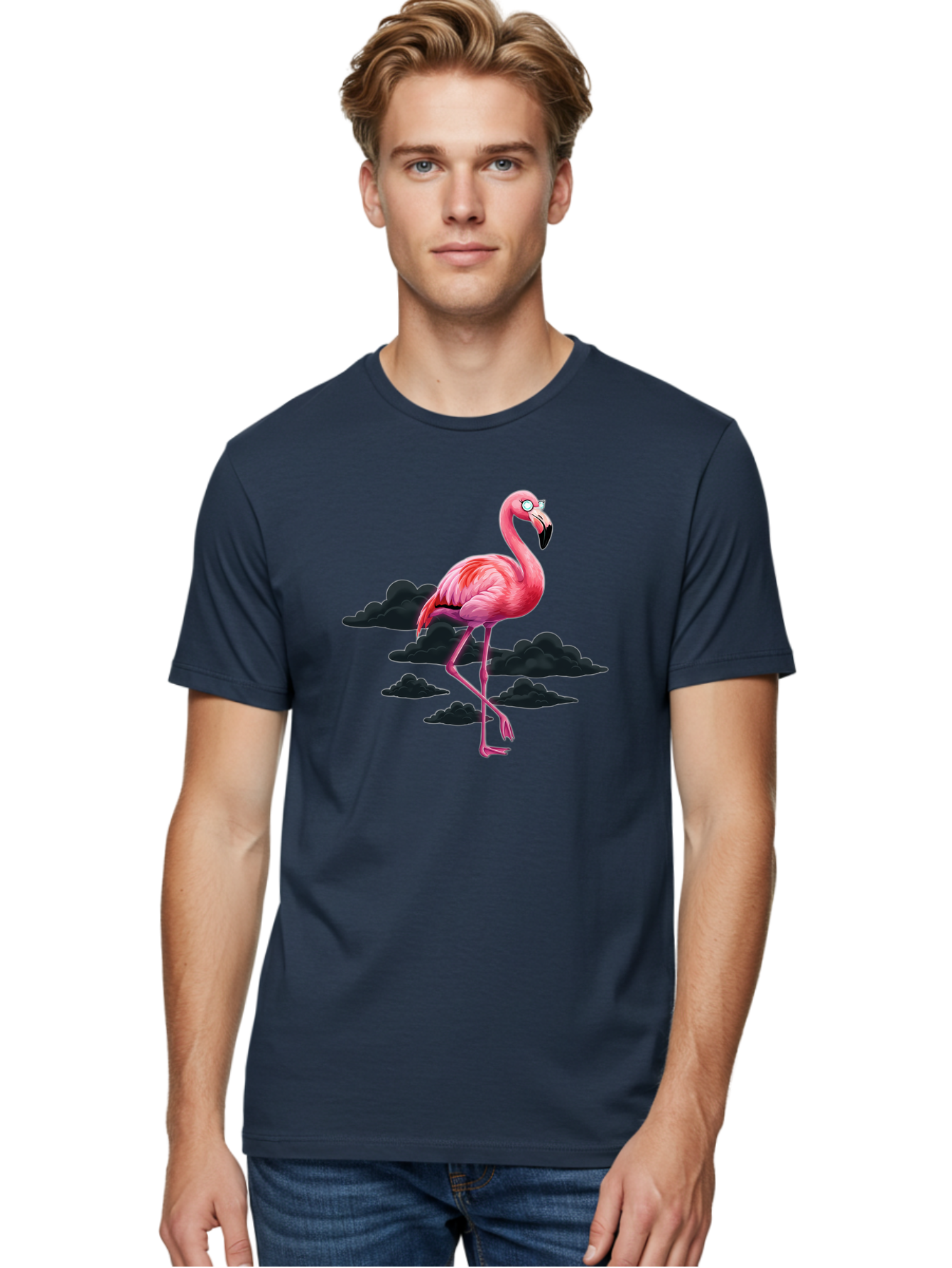 Flamingo-4 Men'S Graphic Tee, 100% Cotton, Comfortable Casual Summer Wear, Machine Washable, Vintage Camera, Old Camera, Antique Camera, Black Camera, Classic Photography, Photography Equipment, Nostalgic Device, Film Camera, Camera Art Bai835
