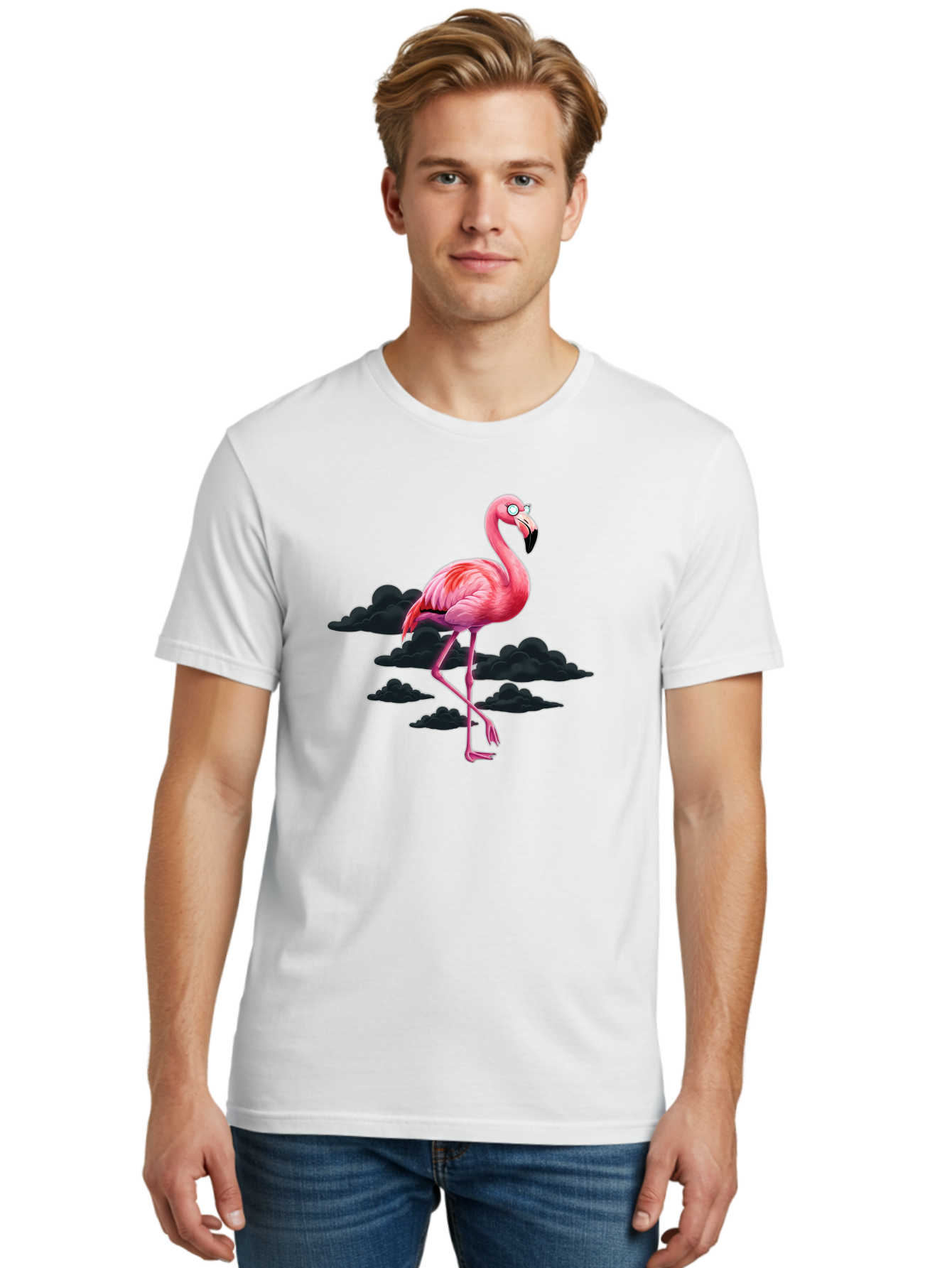 Flamingo-4 Men'S Graphic Tee, 100% Cotton, Comfortable Casual Summer Wear, Machine Washable, Vintage Camera, Old Camera, Antique Camera, Black Camera, Classic Photography, Photography Equipment, Nostalgic Device, Film Camera, Camera Art Bai835