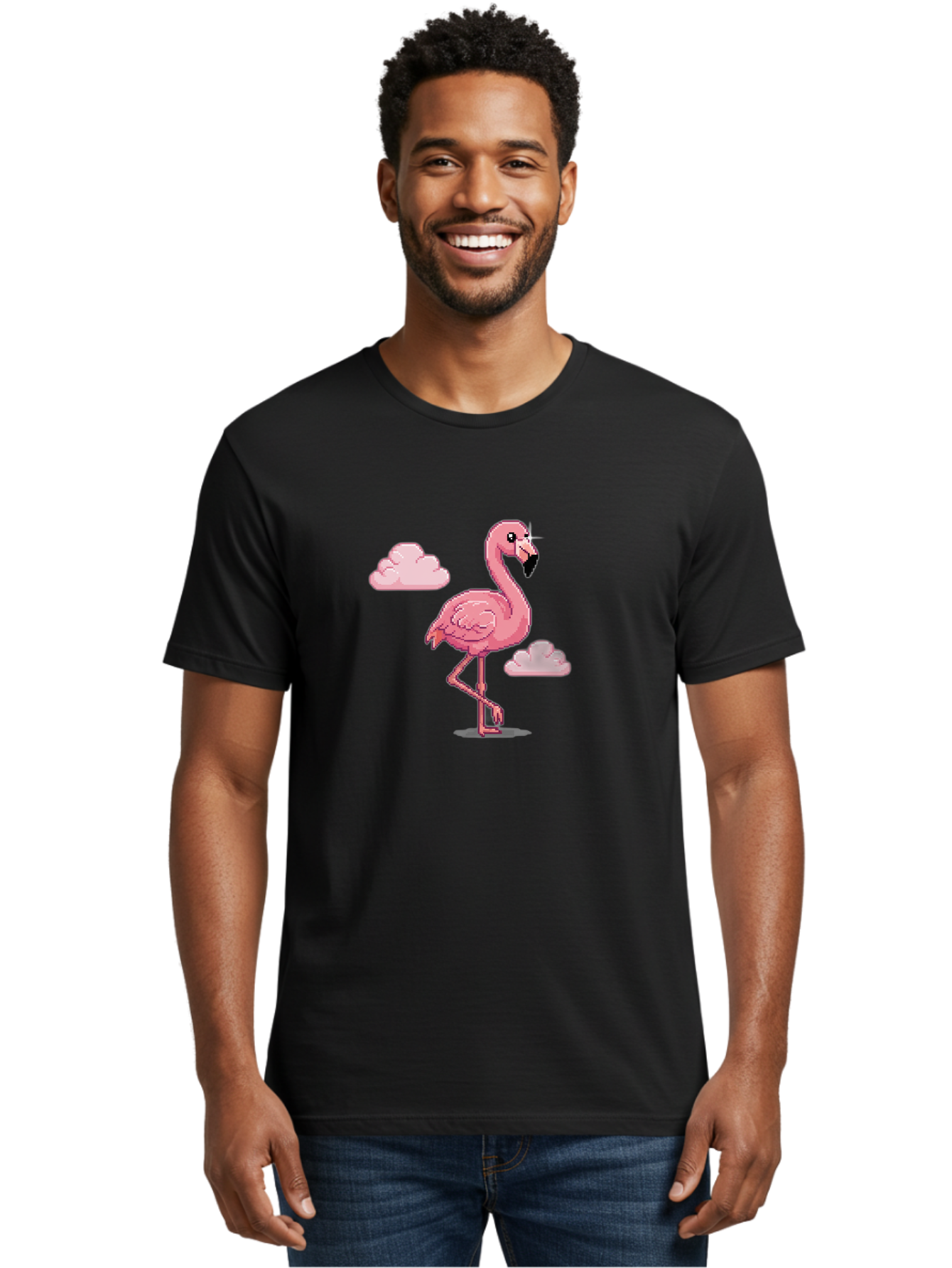 Flamingo-5 Men'S Graphic Tee, 100% Cotton, Comfortable Casual Summer Wear, Machine Washable, Vintage Camera, Old Camera, Antique Camera, Black Camera, Classic Photography, Photography Equipment, Nostalgic Device, Film Camera, Camera Art Bai836