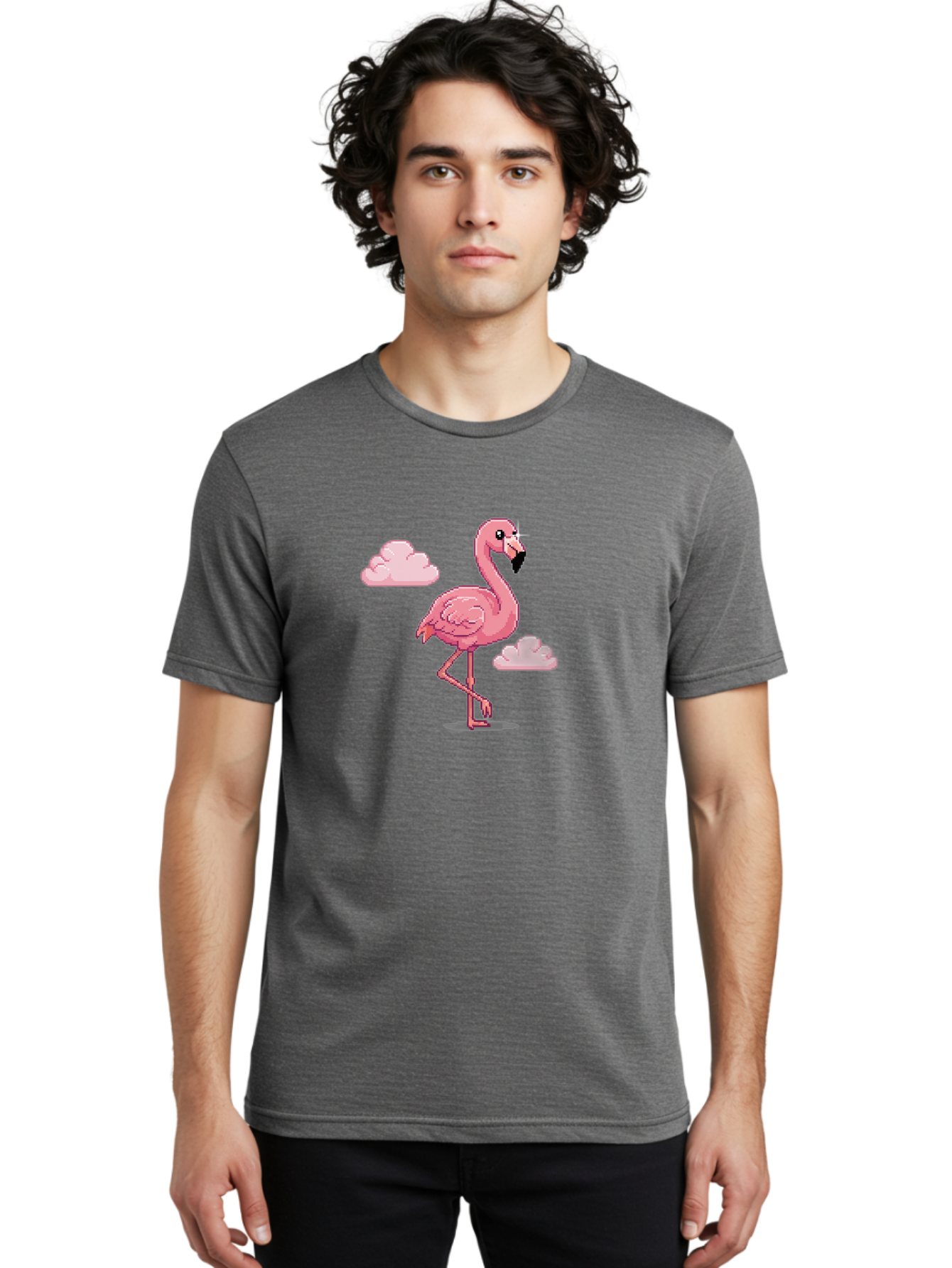 Flamingo-5 Men'S Graphic Tee, 100% Cotton, Comfortable Casual Summer Wear, Machine Washable, Vintage Camera, Old Camera, Antique Camera, Black Camera, Classic Photography, Photography Equipment, Nostalgic Device, Film Camera, Camera Art Bai836