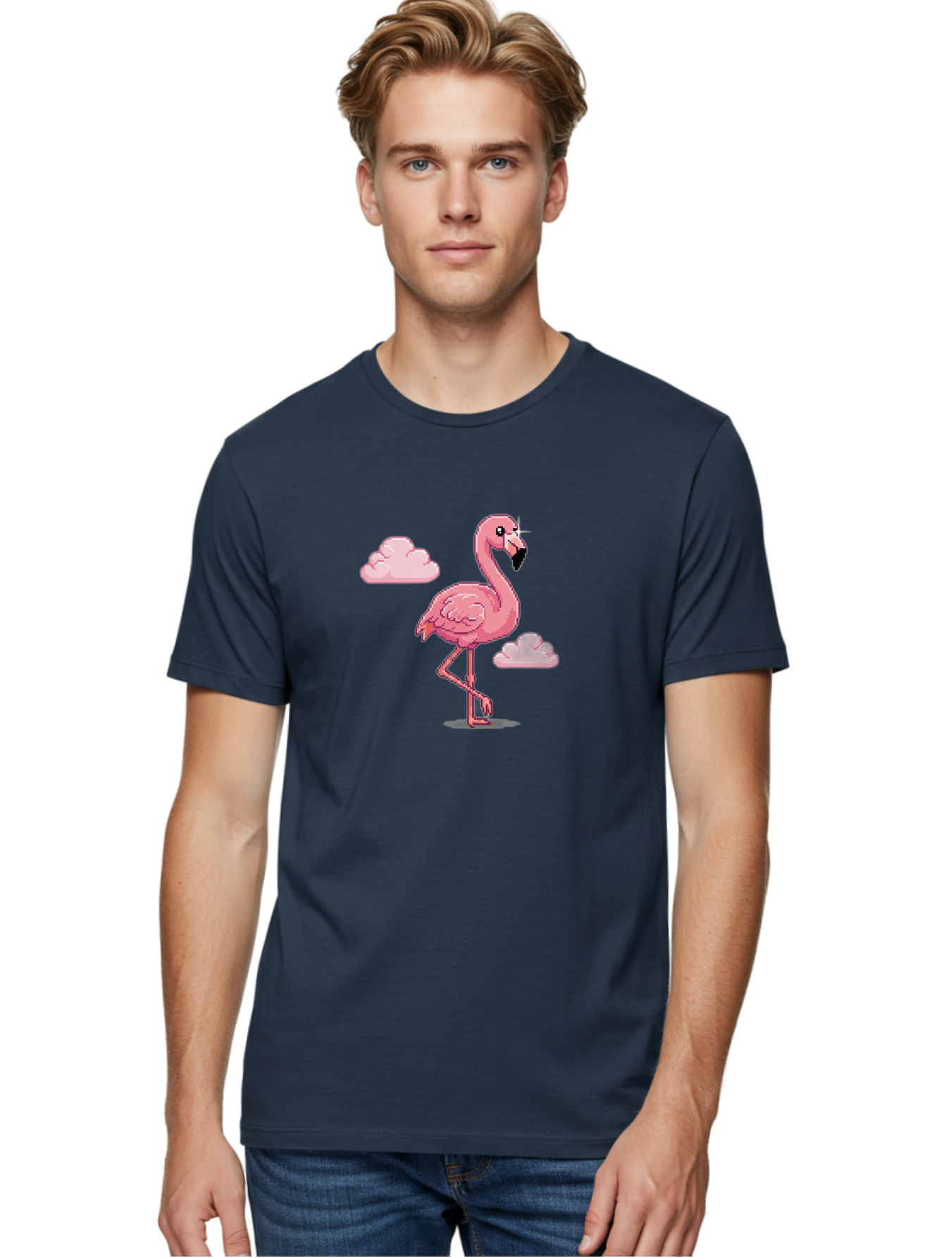 Flamingo-5 Men'S Graphic Tee, 100% Cotton, Comfortable Casual Summer Wear, Machine Washable, Vintage Camera, Old Camera, Antique Camera, Black Camera, Classic Photography, Photography Equipment, Nostalgic Device, Film Camera, Camera Art Bai836