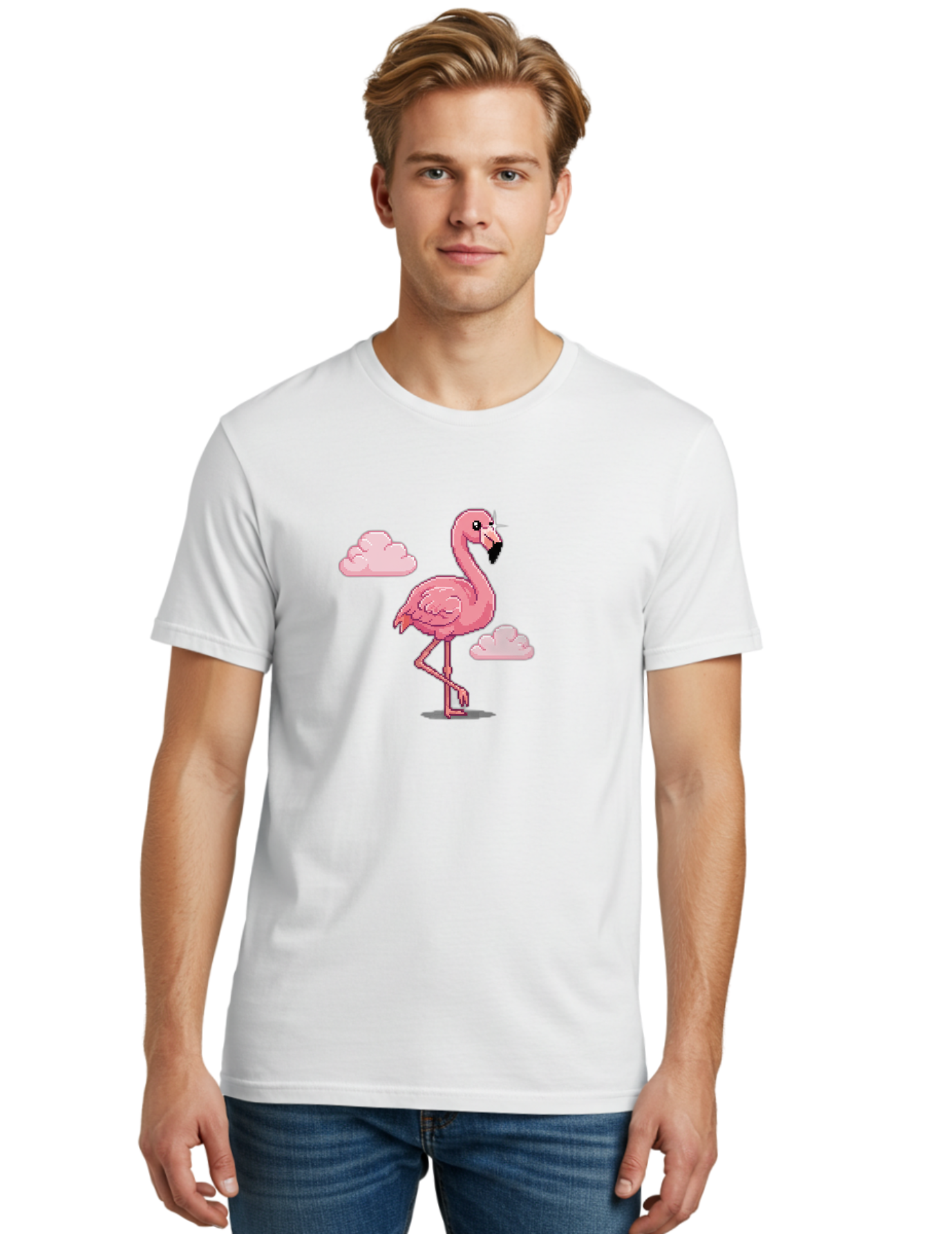 Flamingo-5 Men'S Graphic Tee, 100% Cotton, Comfortable Casual Summer Wear, Machine Washable, Vintage Camera, Old Camera, Antique Camera, Black Camera, Classic Photography, Photography Equipment, Nostalgic Device, Film Camera, Camera Art Bai836