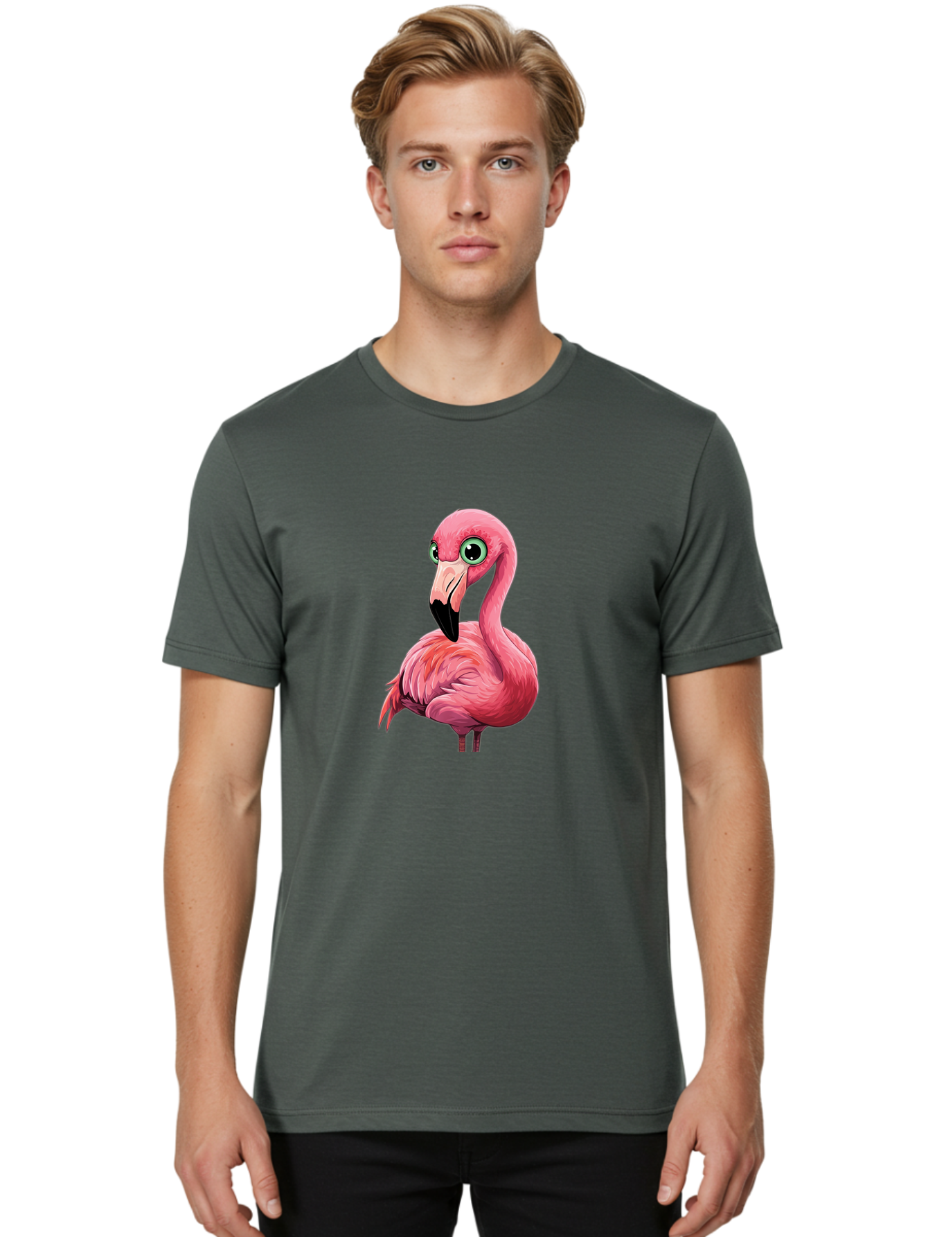 Flamingo-6 Men'S Graphic Tee, 100% Cotton, Comfortable Casual Summer Wear, Machine Washable, Vintage Camera, Old Camera, Antique Camera, Black Camera, Classic Photography, Photography Equipment, Nostalgic Device, Film Camera, Camera Art Bai837