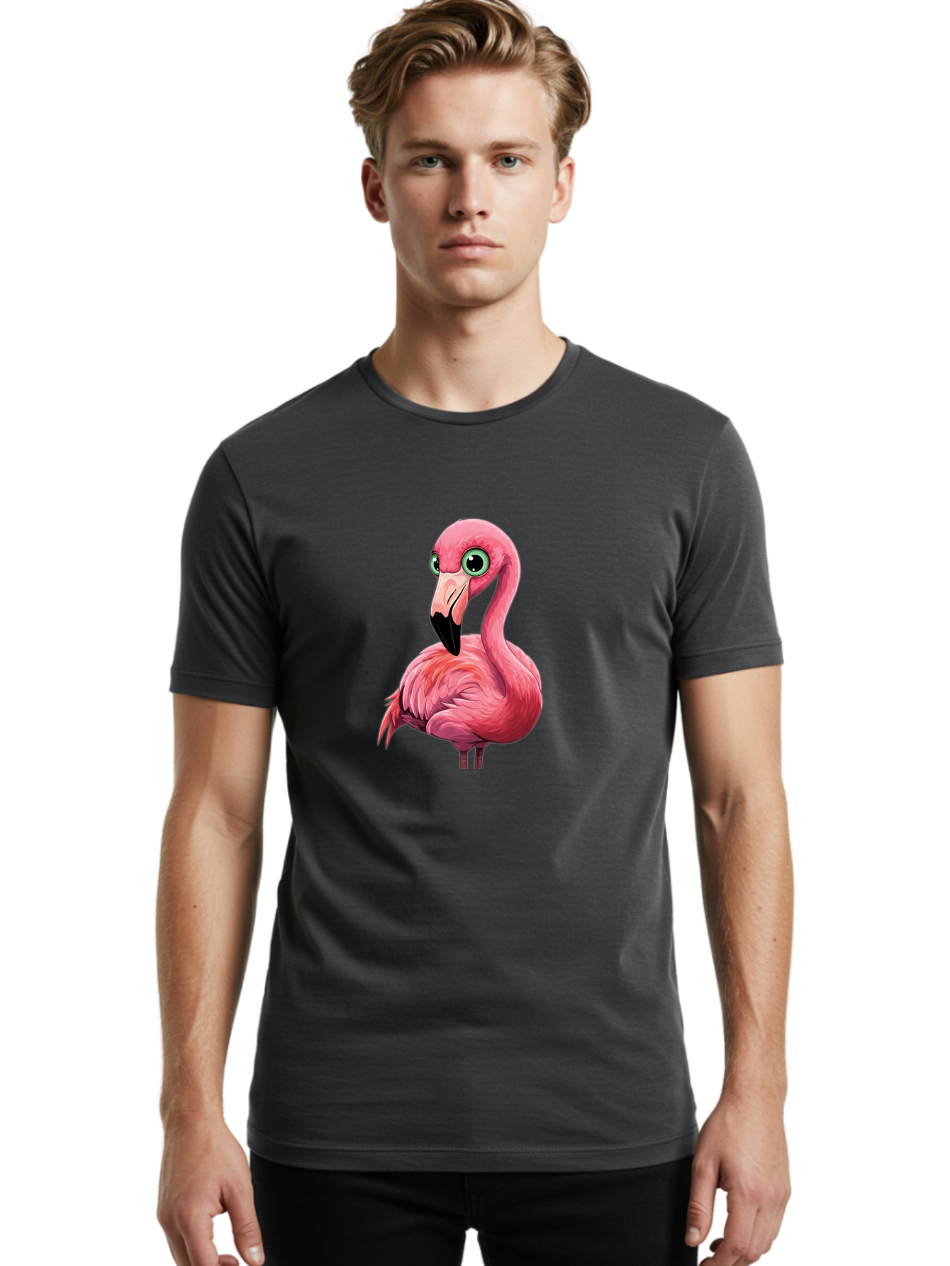 Flamingo-6 Men'S Graphic Tee, 100% Cotton, Comfortable Casual Summer Wear, Machine Washable, Vintage Camera, Old Camera, Antique Camera, Black Camera, Classic Photography, Photography Equipment, Nostalgic Device, Film Camera, Camera Art Bai837