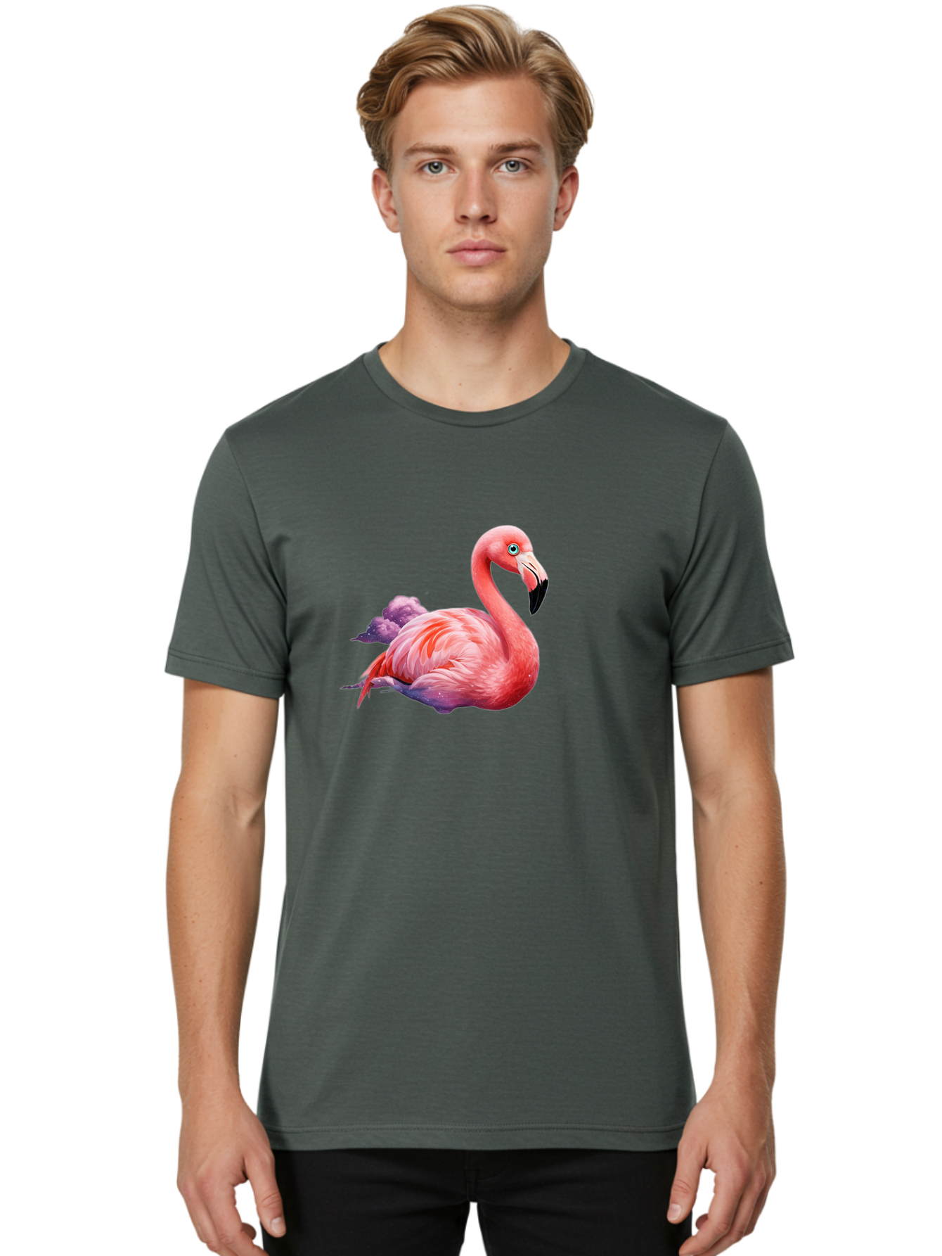 Flamingo-7 Men'S Graphic Tee, 100% Cotton, Comfortable Casual Summer Wear, Machine Washable, Vintage Camera, Old Camera, Antique Camera, Black Camera, Classic Photography, Photography Equipment, Nostalgic Device, Film Camera, Camera Art Bai838
