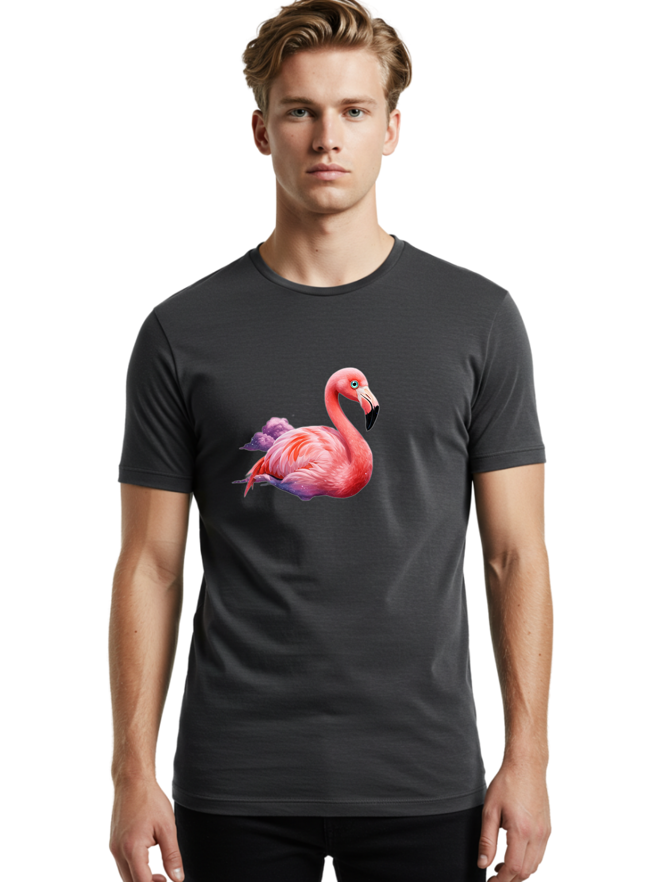 Flamingo-7 Men'S Graphic Tee, 100% Cotton, Comfortable Casual Summer Wear, Machine Washable, Vintage Camera, Old Camera, Antique Camera, Black Camera, Classic Photography, Photography Equipment, Nostalgic Device, Film Camera, Camera Art Bai838