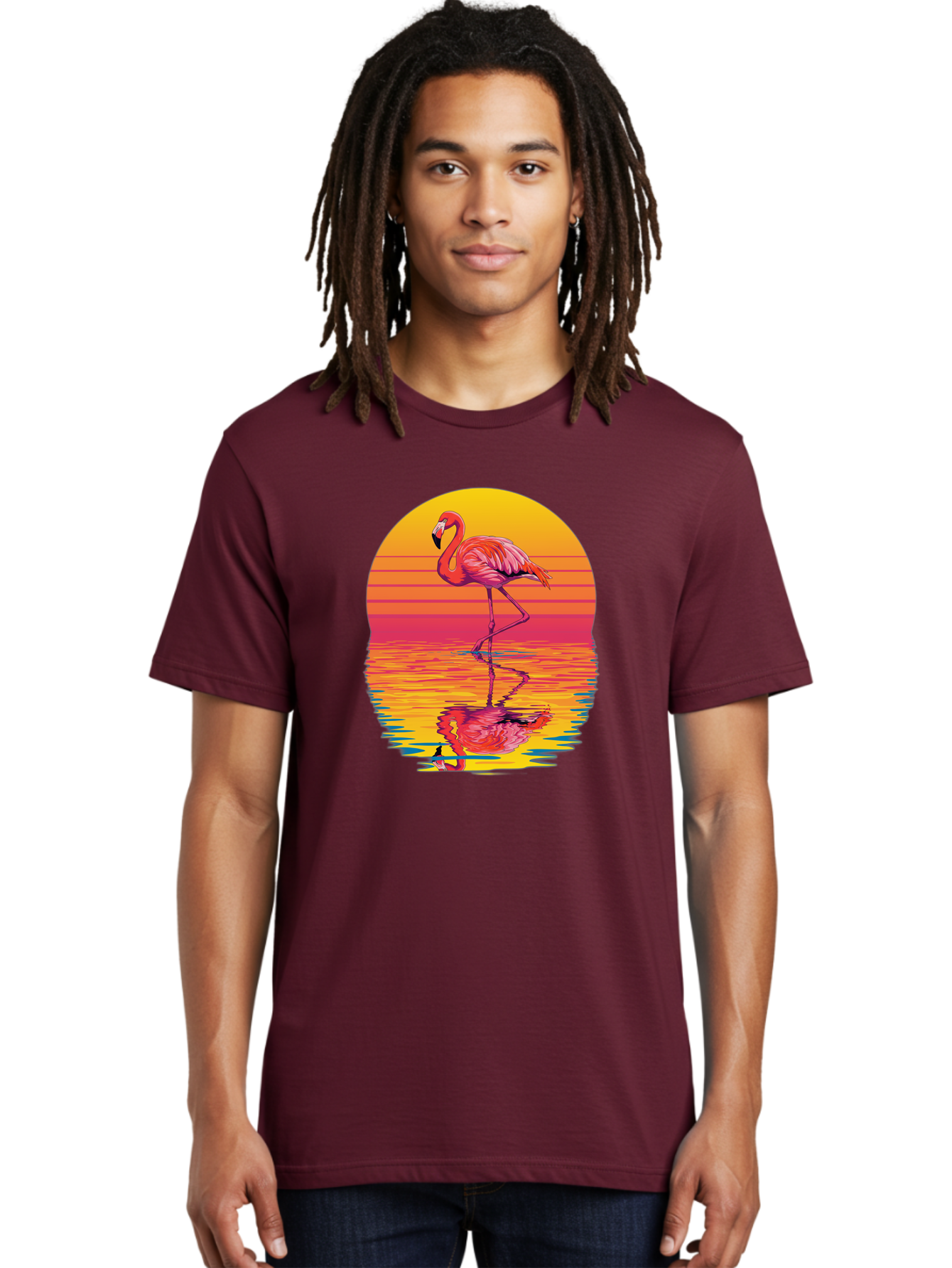 Flamingo-8 Men'S Graphic Tee, 100% Cotton, Comfortable Casual Summer Wear, Machine Washable, Vintage Camera, Old Camera, Antique Camera, Black Camera, Classic Photography, Photography Equipment, Nostalgic Device, Film Camera, Camera Art Bai839