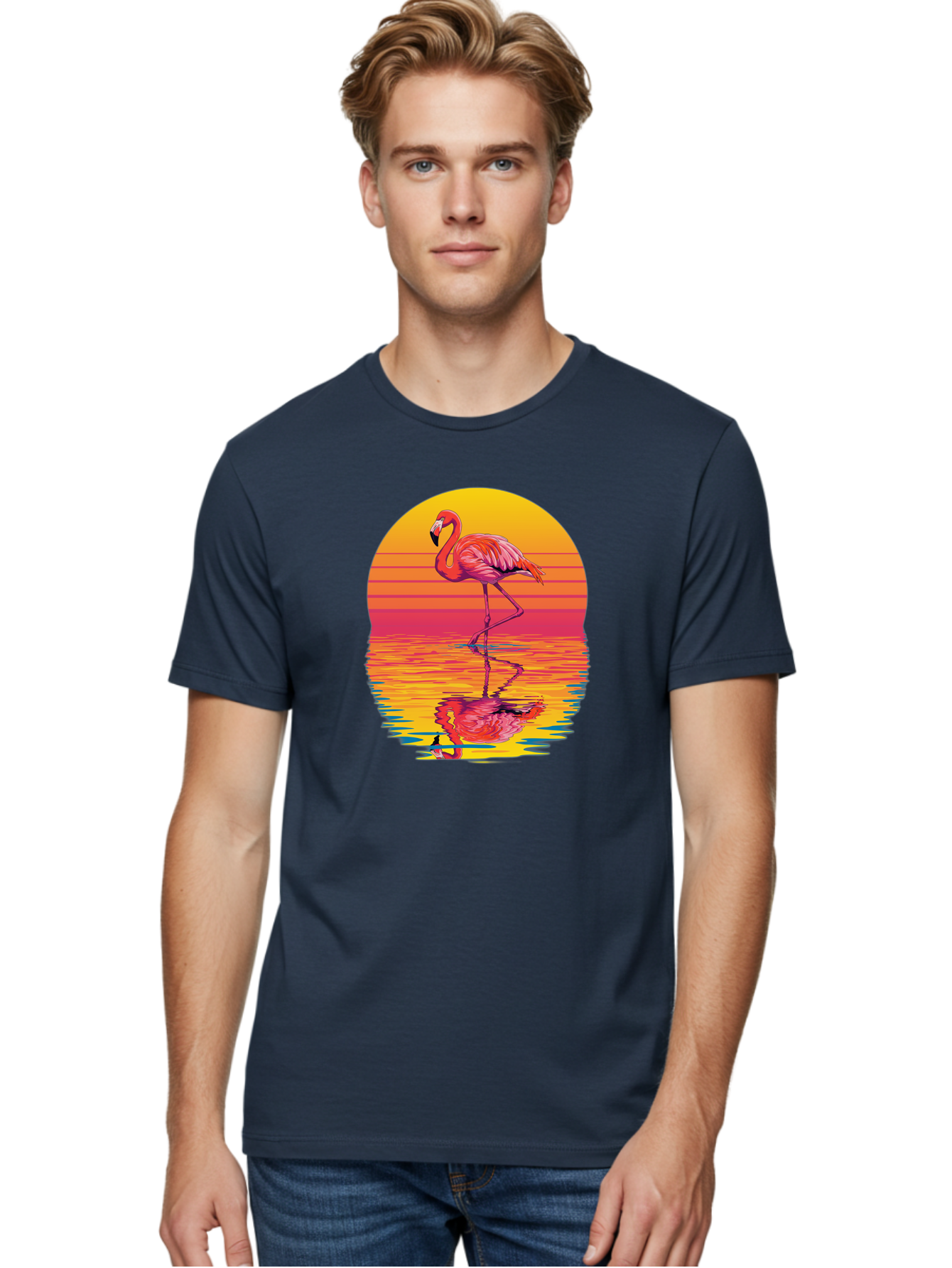 Flamingo-8 Men'S Graphic Tee, 100% Cotton, Comfortable Casual Summer Wear, Machine Washable, Vintage Camera, Old Camera, Antique Camera, Black Camera, Classic Photography, Photography Equipment, Nostalgic Device, Film Camera, Camera Art Bai839
