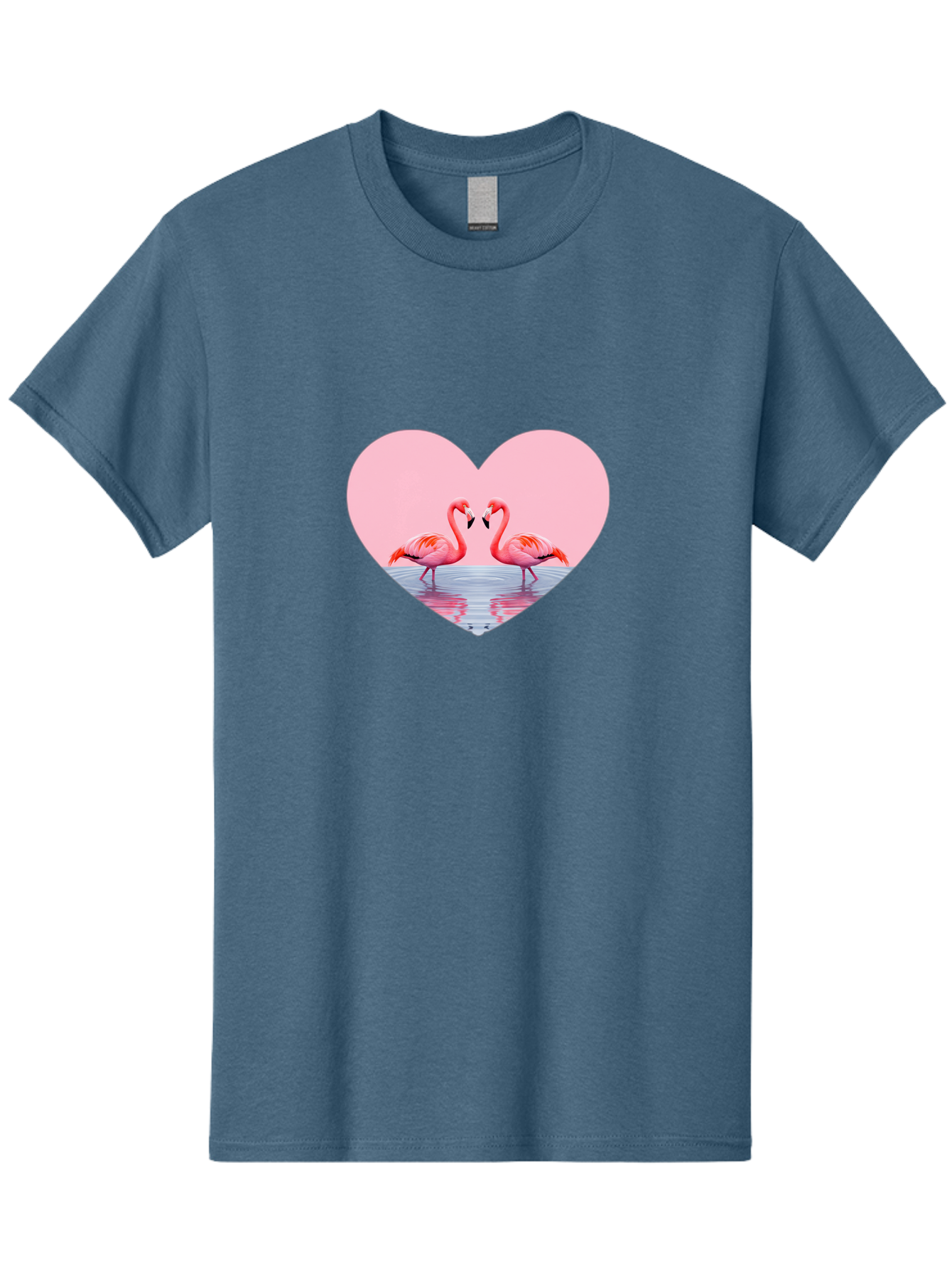 Flamingo-Couple-Heart Men'S Graphic Tee, 100% Cotton, Comfortable Casual Summer Wear, Machine Washable, Vintage Camera, Old Camera, Antique Camera, Black Camera, Classic Photography, Photography Equipment, Nostalgic Device, Film Camera, Bai840