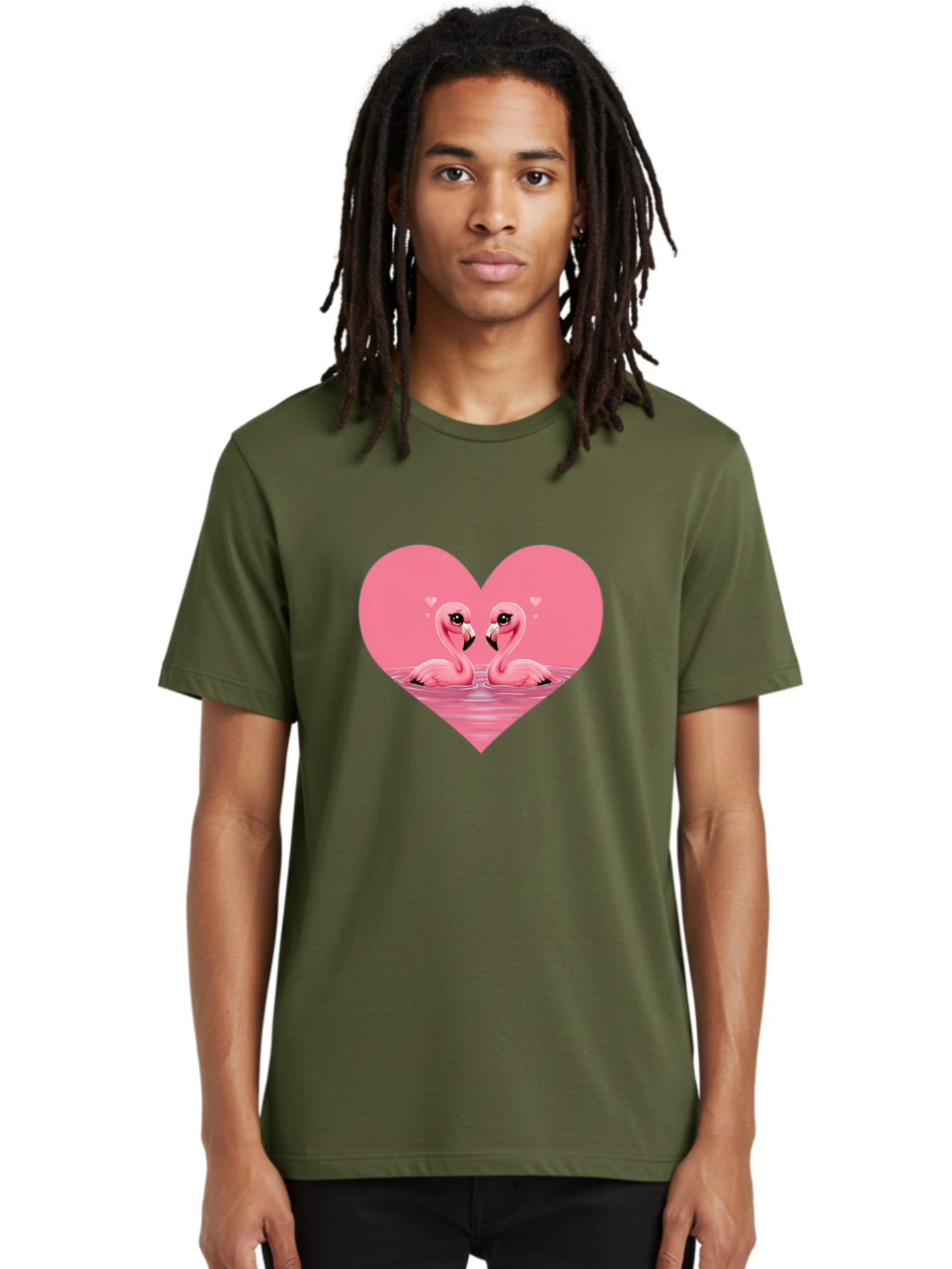 Flamingo-Couple Men'S Graphic Tee, 100% Cotton, Comfortable Casual Summer Wear, Machine Washable, Vintage Camera, Old Camera, Antique Camera, Black Camera, Classic Photography, Photography Equipment, Nostalgic Device, Film Camera, Camera Art Bai841