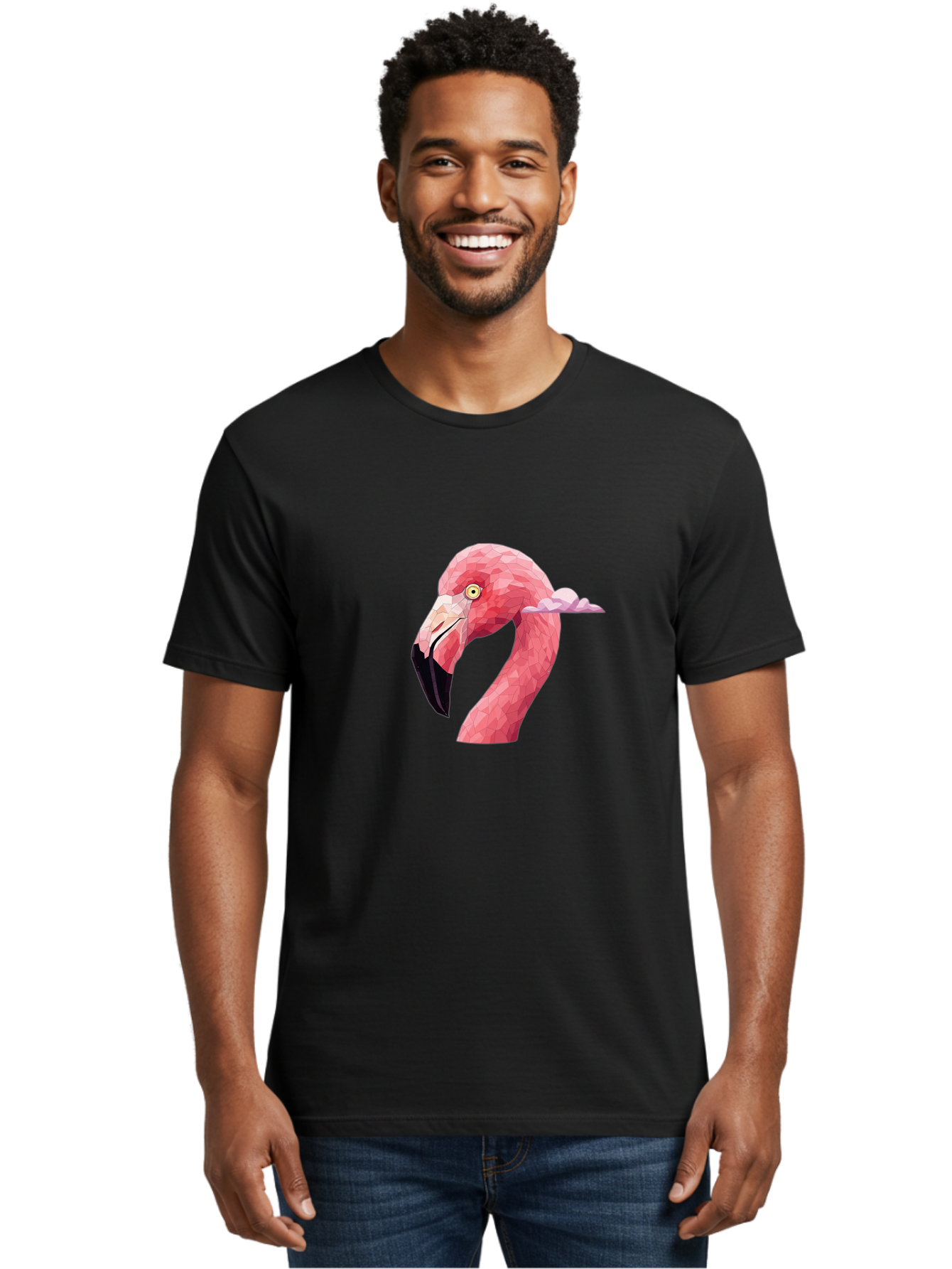 Flamingo-Head Men'S Graphic Tee, 100% Cotton, Comfortable Casual Summer Wear, Machine Washable, Vintage Camera, Old Camera, Antique Camera, Black Camera, Classic Photography, Photography Equipment, Nostalgic Device, Film Camera, Camera Art Bai842