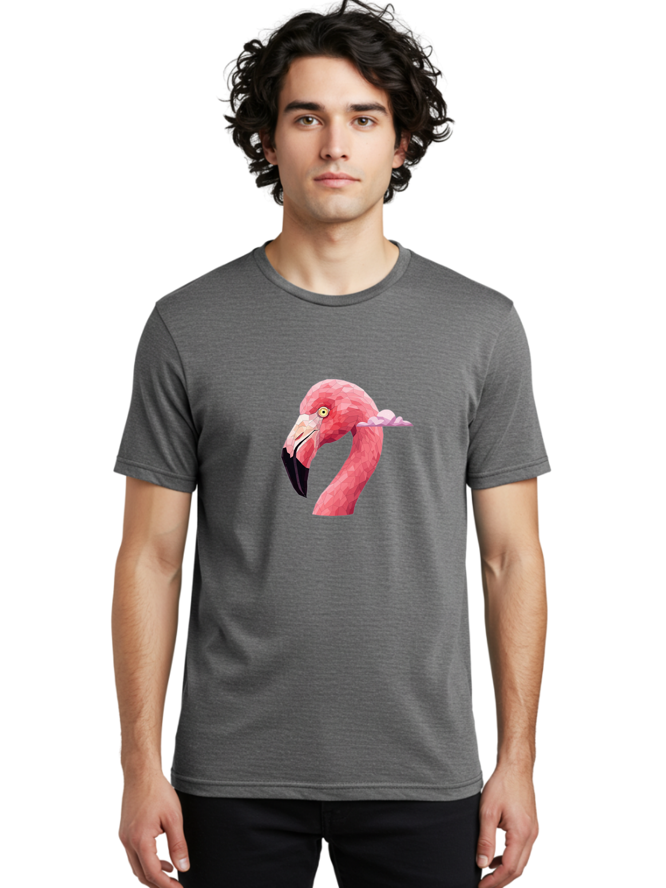 Flamingo-Head Men'S Graphic Tee, 100% Cotton, Comfortable Casual Summer Wear, Machine Washable, Vintage Camera, Old Camera, Antique Camera, Black Camera, Classic Photography, Photography Equipment, Nostalgic Device, Film Camera, Camera Art Bai842