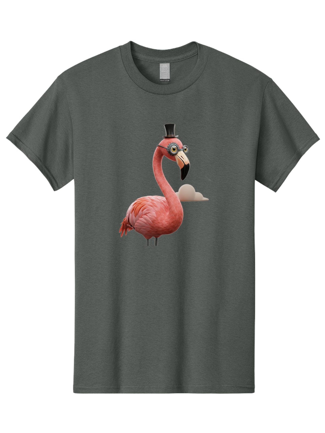 Flamingo-In-Top-Hat Men'S Graphic Tee, 100% Cotton, Comfortable Casual Summer Wear, Machine Washable, Vintage Camera, Old Camera, Antique Camera, Black Camera, Classic Photography, Photography Equipment, Nostalgic Device, Film Camera, Bai844