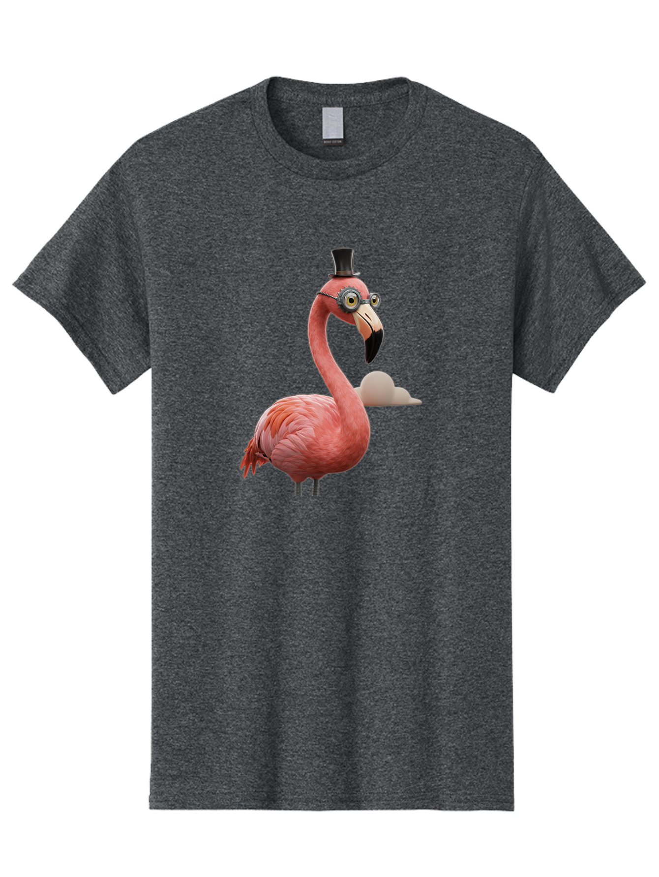 Flamingo-In-Top-Hat Men'S Graphic Tee, 100% Cotton, Comfortable Casual Summer Wear, Machine Washable, Vintage Camera, Old Camera, Antique Camera, Black Camera, Classic Photography, Photography Equipment, Nostalgic Device, Film Camera, Bai844