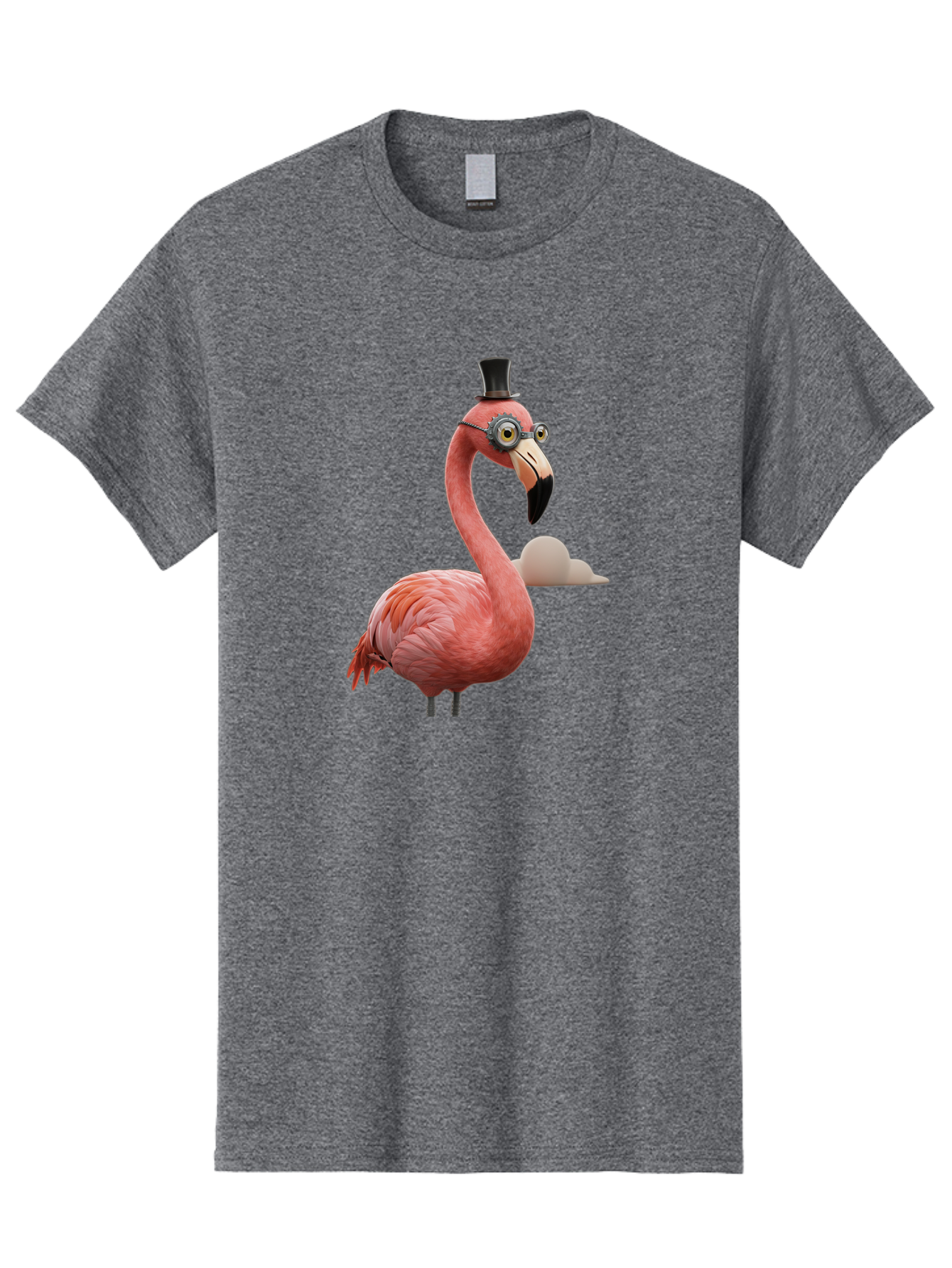 Flamingo-In-Top-Hat Men'S Graphic Tee, 100% Cotton, Comfortable Casual Summer Wear, Machine Washable, Vintage Camera, Old Camera, Antique Camera, Black Camera, Classic Photography, Photography Equipment, Nostalgic Device, Film Camera, Bai844
