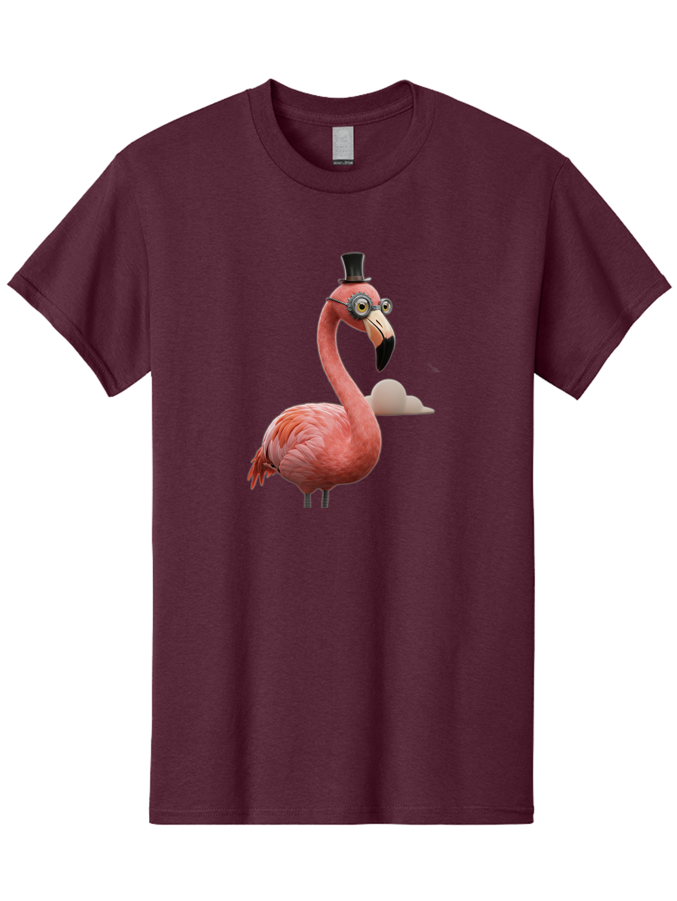Flamingo-In-Top-Hat Men'S Graphic Tee, 100% Cotton, Comfortable Casual Summer Wear, Machine Washable, Vintage Camera, Old Camera, Antique Camera, Black Camera, Classic Photography, Photography Equipment, Nostalgic Device, Film Camera, Bai844