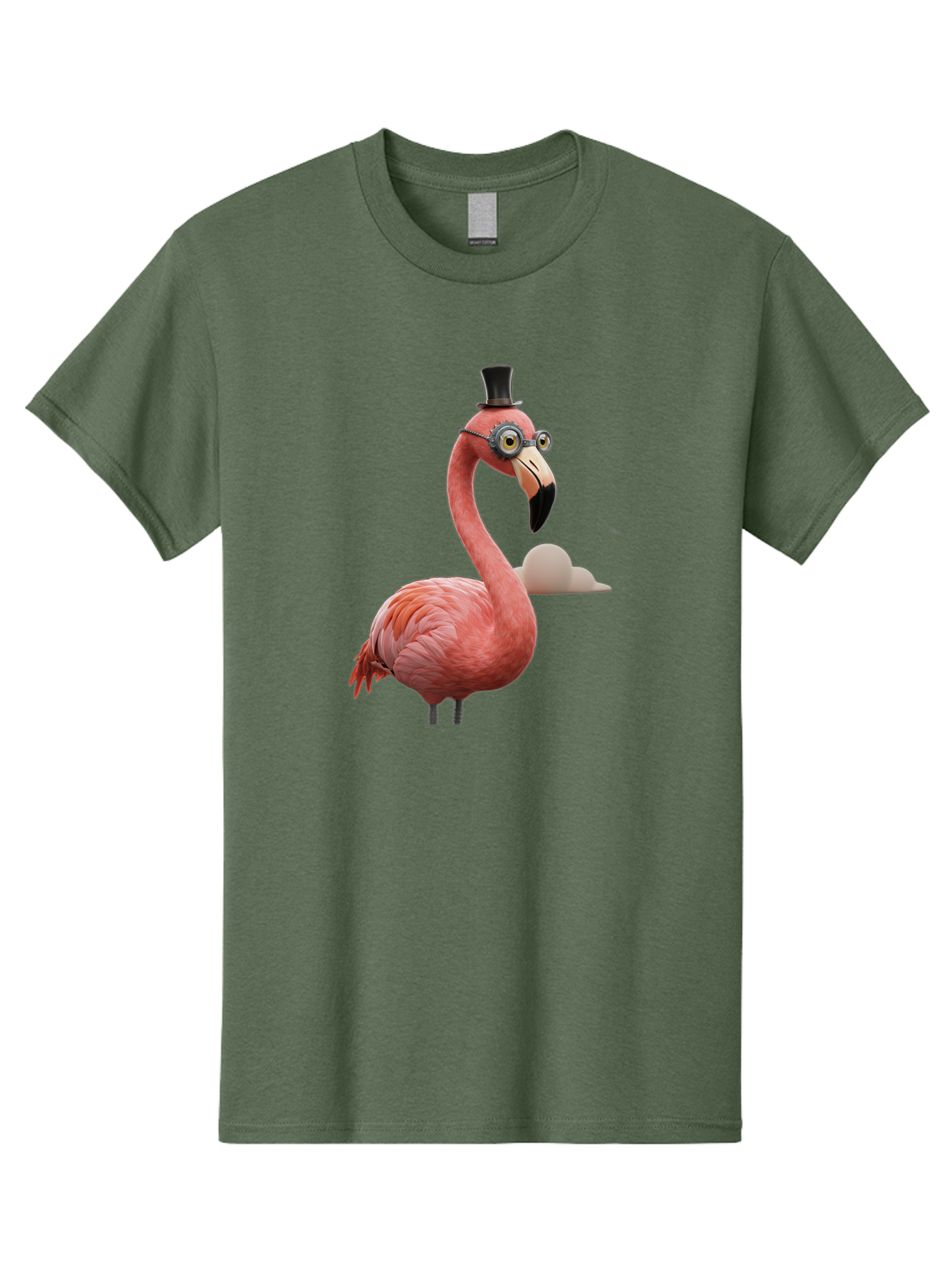 Flamingo-In-Top-Hat Men'S Graphic Tee, 100% Cotton, Comfortable Casual Summer Wear, Machine Washable, Vintage Camera, Old Camera, Antique Camera, Black Camera, Classic Photography, Photography Equipment, Nostalgic Device, Film Camera, Bai844