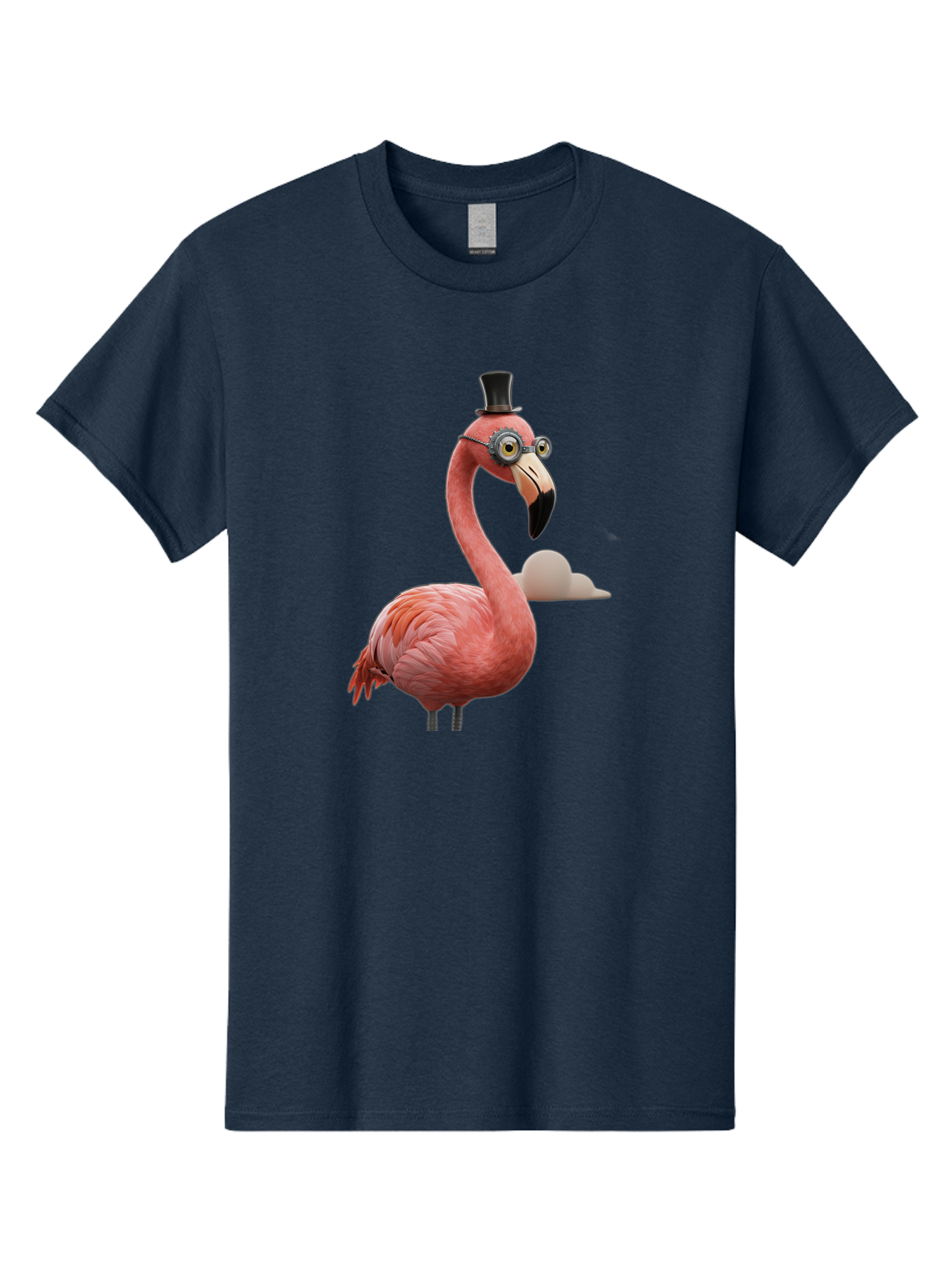 Flamingo-In-Top-Hat Men'S Graphic Tee, 100% Cotton, Comfortable Casual Summer Wear, Machine Washable, Vintage Camera, Old Camera, Antique Camera, Black Camera, Classic Photography, Photography Equipment, Nostalgic Device, Film Camera, Bai844