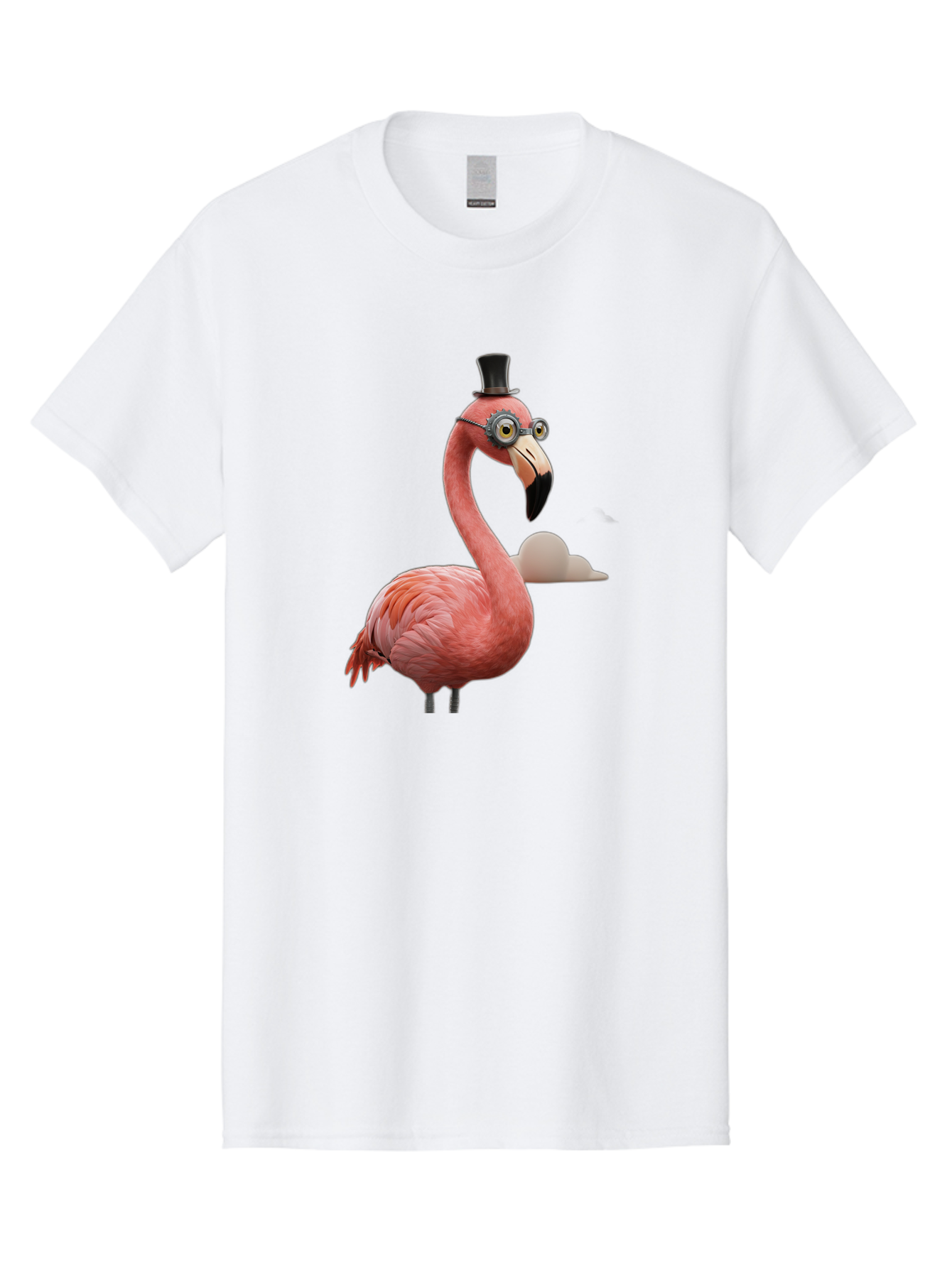 Flamingo-In-Top-Hat Men'S Graphic Tee, 100% Cotton, Comfortable Casual Summer Wear, Machine Washable, Vintage Camera, Old Camera, Antique Camera, Black Camera, Classic Photography, Photography Equipment, Nostalgic Device, Film Camera, Bai844