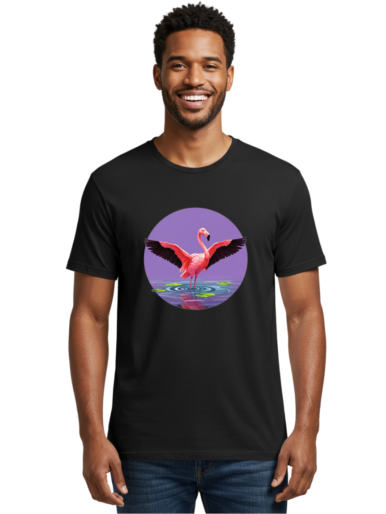 Flamingo-In-Water Men'S Graphic Tee, 100% Cotton, Comfortable Casual Summer Wear, Machine Washable, Vintage Camera, Old Camera, Antique Camera, Black Camera, Classic Photography, Photography Equipment, Nostalgic Device, Film Camera, Camera Art Bai845