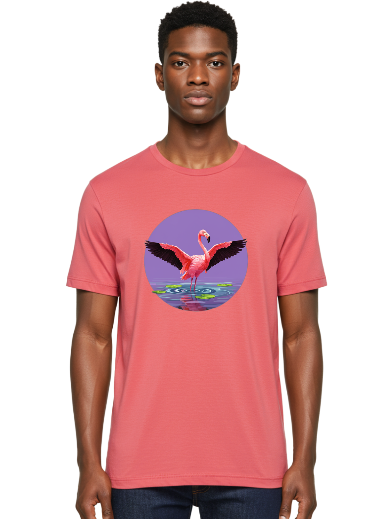 Flamingo-In-Water Men'S Graphic Tee, 100% Cotton, Comfortable Casual Summer Wear, Machine Washable, Vintage Camera, Old Camera, Antique Camera, Black Camera, Classic Photography, Photography Equipment, Nostalgic Device, Film Camera, Camera Art Bai845