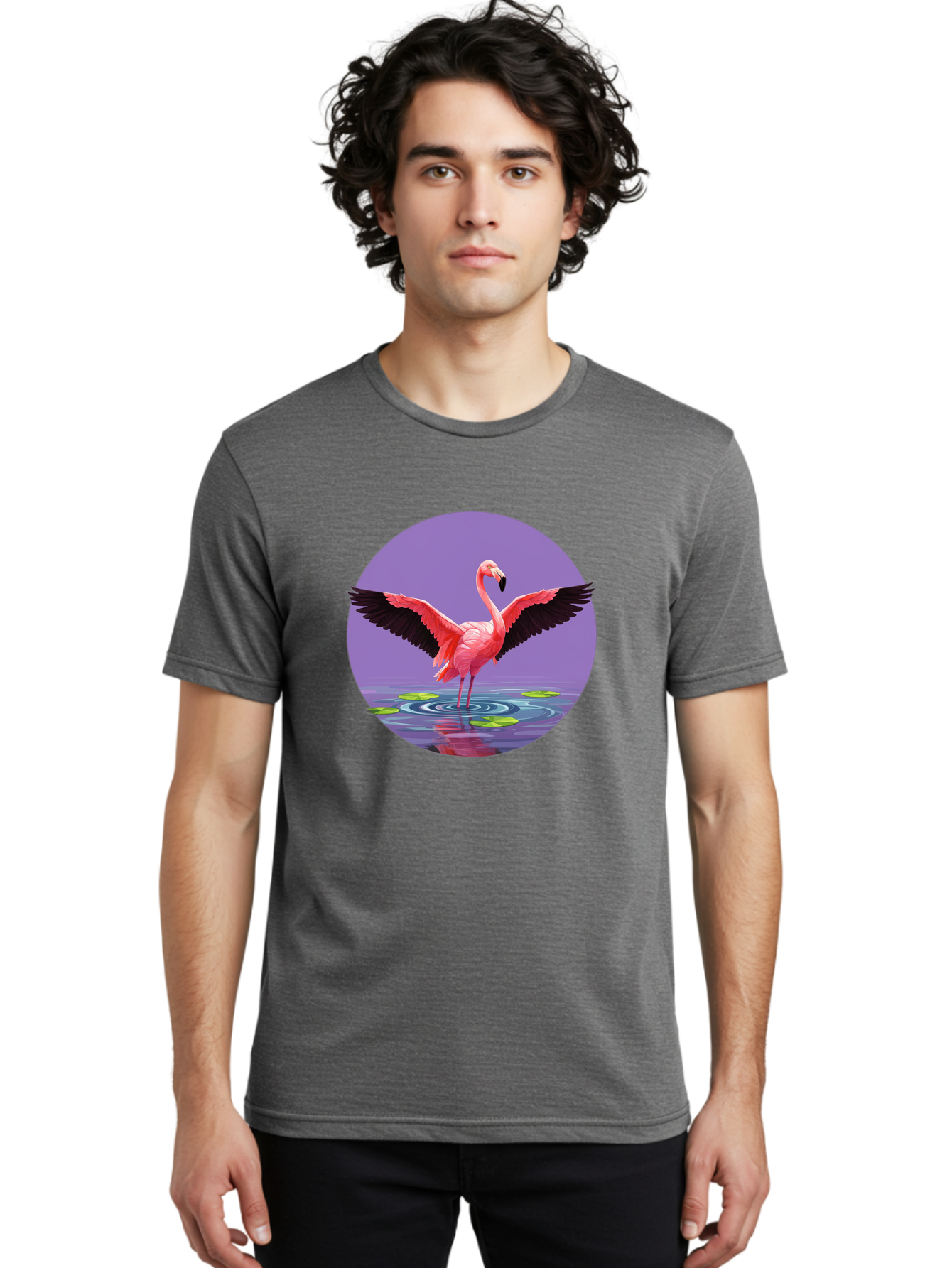 Flamingo-In-Water Men'S Graphic Tee, 100% Cotton, Comfortable Casual Summer Wear, Machine Washable, Vintage Camera, Old Camera, Antique Camera, Black Camera, Classic Photography, Photography Equipment, Nostalgic Device, Film Camera, Camera Art Bai845