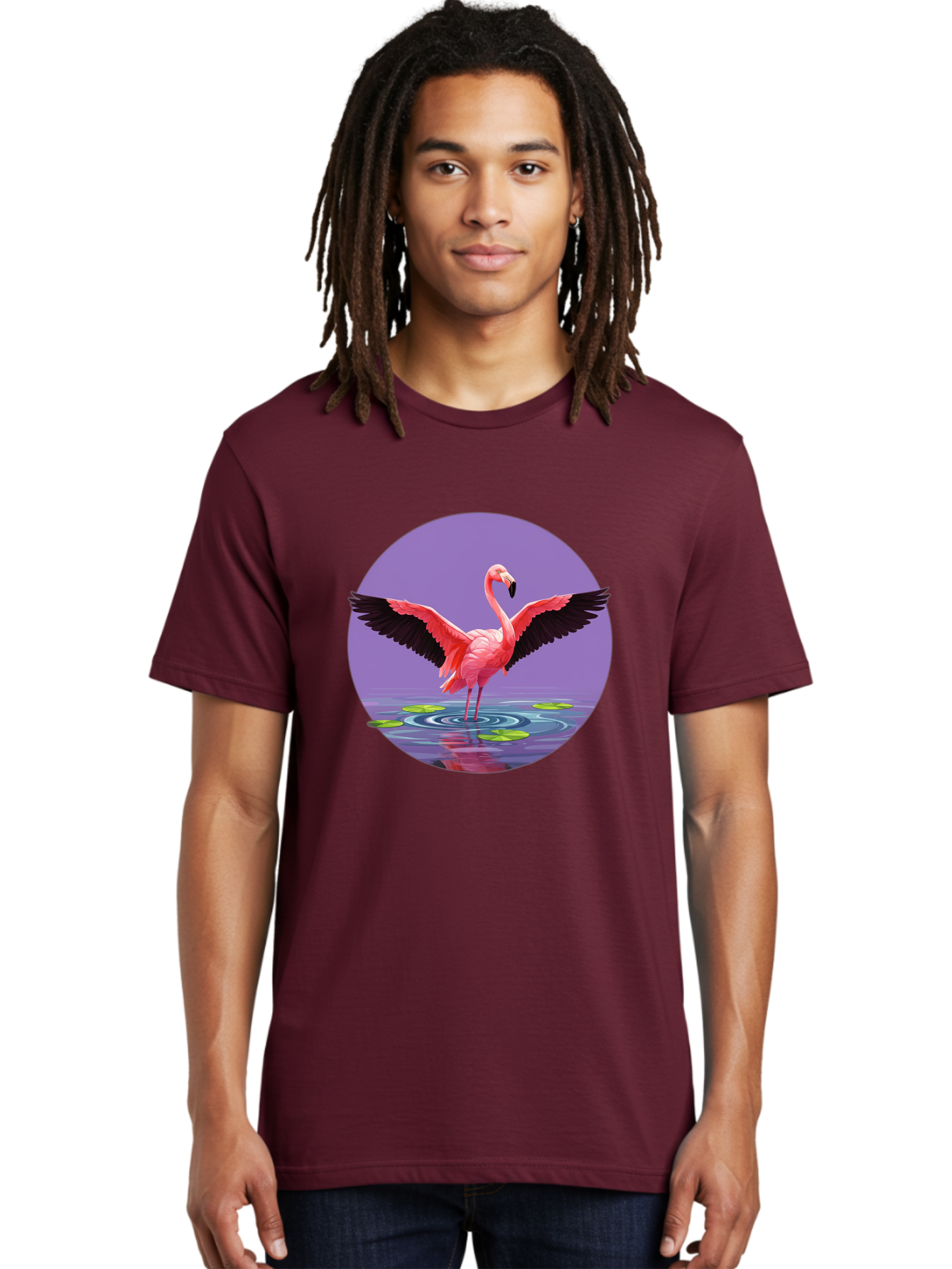 Flamingo-In-Water Men'S Graphic Tee, 100% Cotton, Comfortable Casual Summer Wear, Machine Washable, Vintage Camera, Old Camera, Antique Camera, Black Camera, Classic Photography, Photography Equipment, Nostalgic Device, Film Camera, Camera Art Bai845