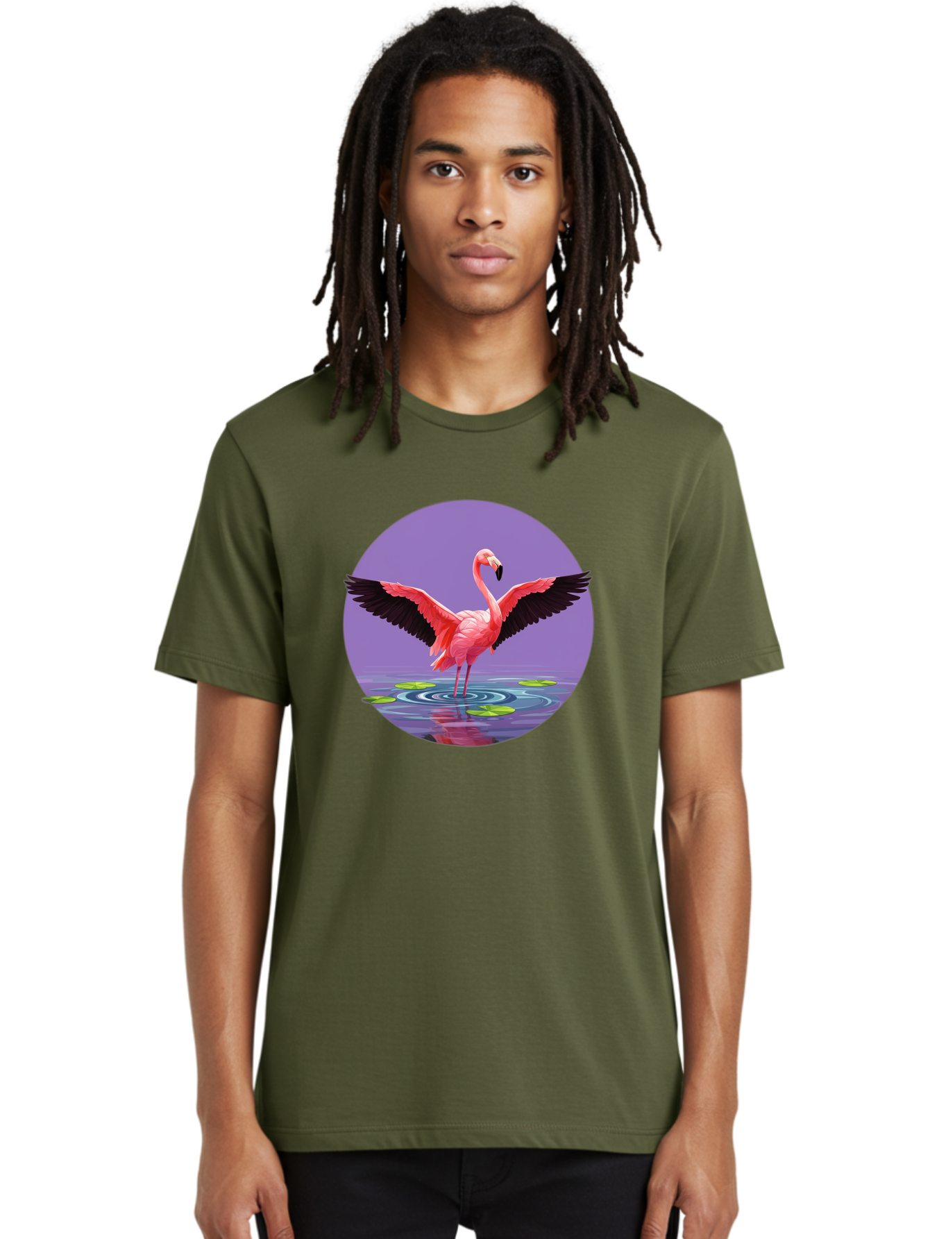 Flamingo-In-Water Men'S Graphic Tee, 100% Cotton, Comfortable Casual Summer Wear, Machine Washable, Vintage Camera, Old Camera, Antique Camera, Black Camera, Classic Photography, Photography Equipment, Nostalgic Device, Film Camera, Camera Art Bai845