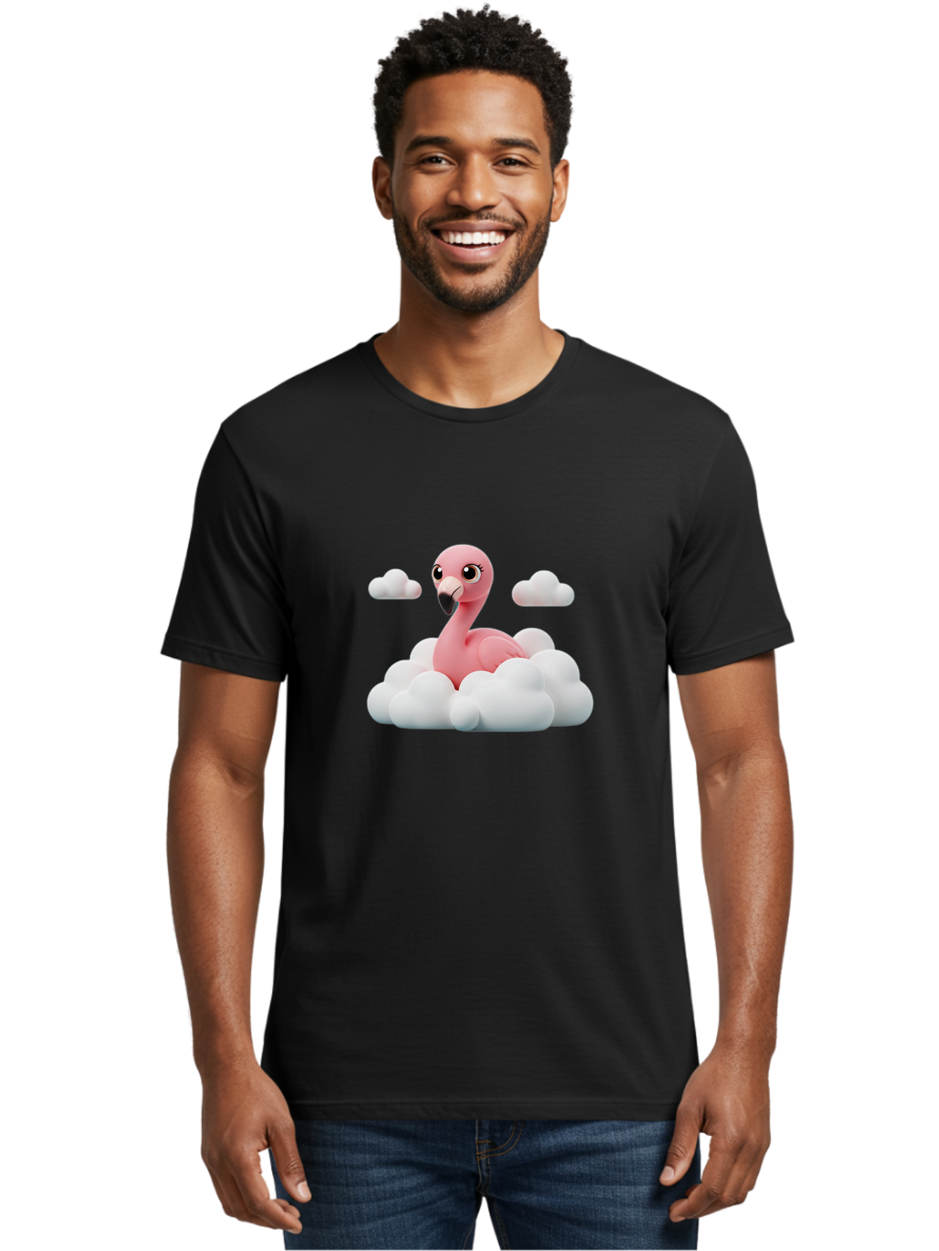Flamingo-On-Cloud Men'S Graphic Tee, 100% Cotton, Comfortable Casual Summer Wear, Machine Washable, Vintage Camera, Old Camera, Antique Camera, Black Camera, Classic Photography, Photography Equipment, Nostalgic Device, Film Camera, Camera Art Bai846