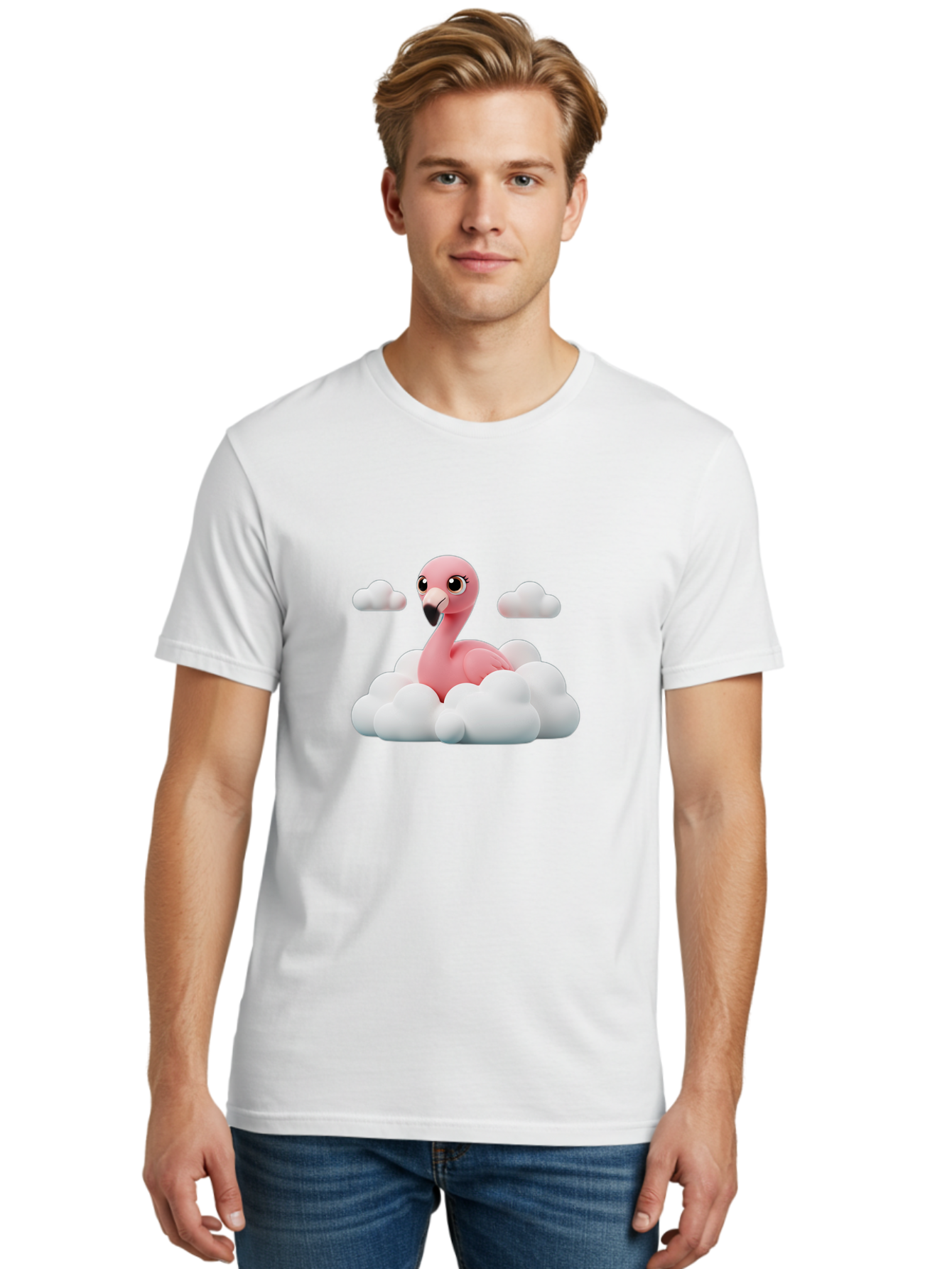 Flamingo-On-Cloud Men'S Graphic Tee, 100% Cotton, Comfortable Casual Summer Wear, Machine Washable, Vintage Camera, Old Camera, Antique Camera, Black Camera, Classic Photography, Photography Equipment, Nostalgic Device, Film Camera, Camera Art Bai846