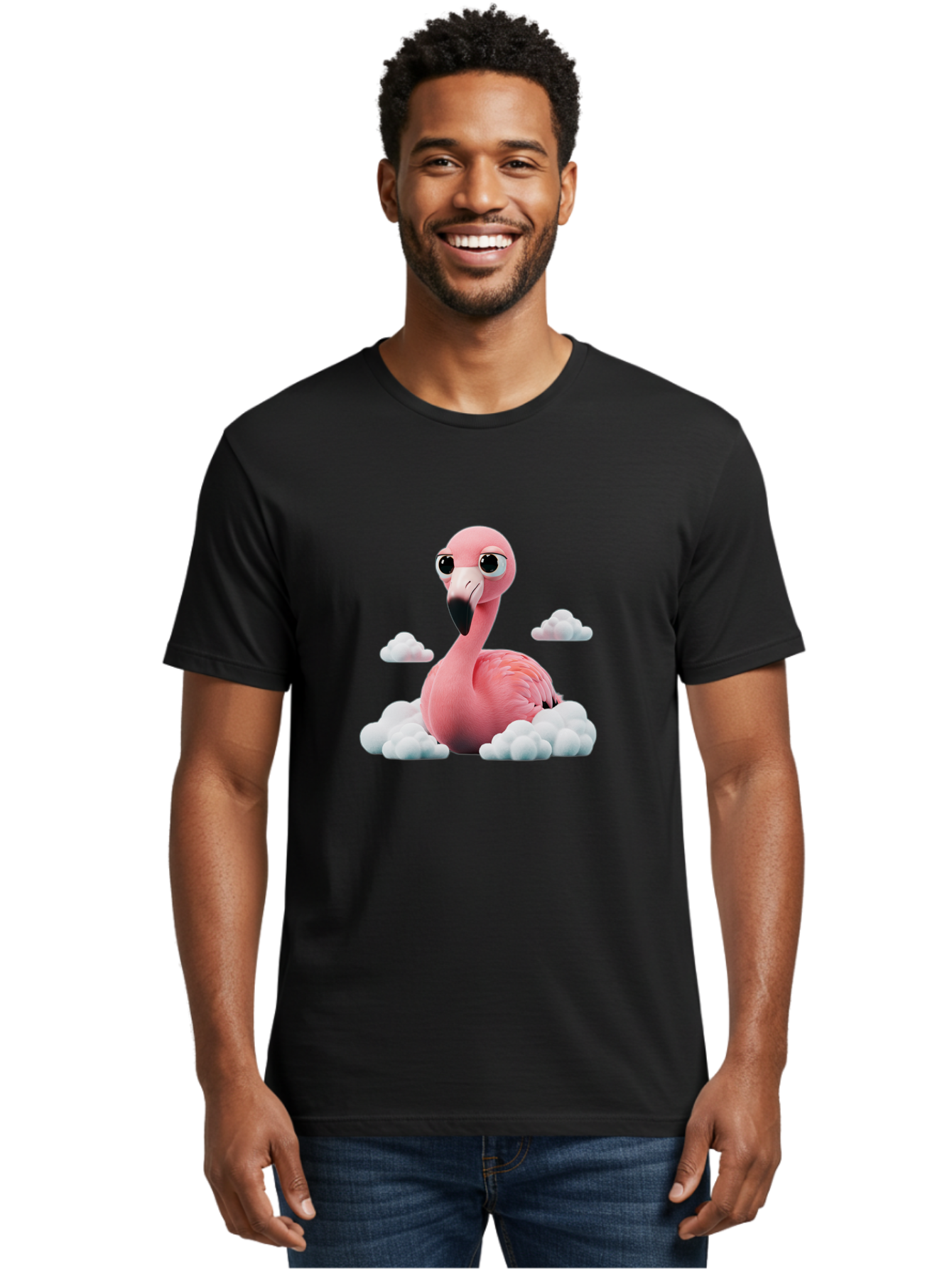 Flamingo-On-Clouds Men'S Graphic Tee, 100% Cotton, Comfortable Casual Summer Wear, Machine Washable, Vintage Camera, Old Camera, Antique Camera, Black Camera, Classic Photography, Photography Equipment, Nostalgic Device, Film Camera, Bai847
