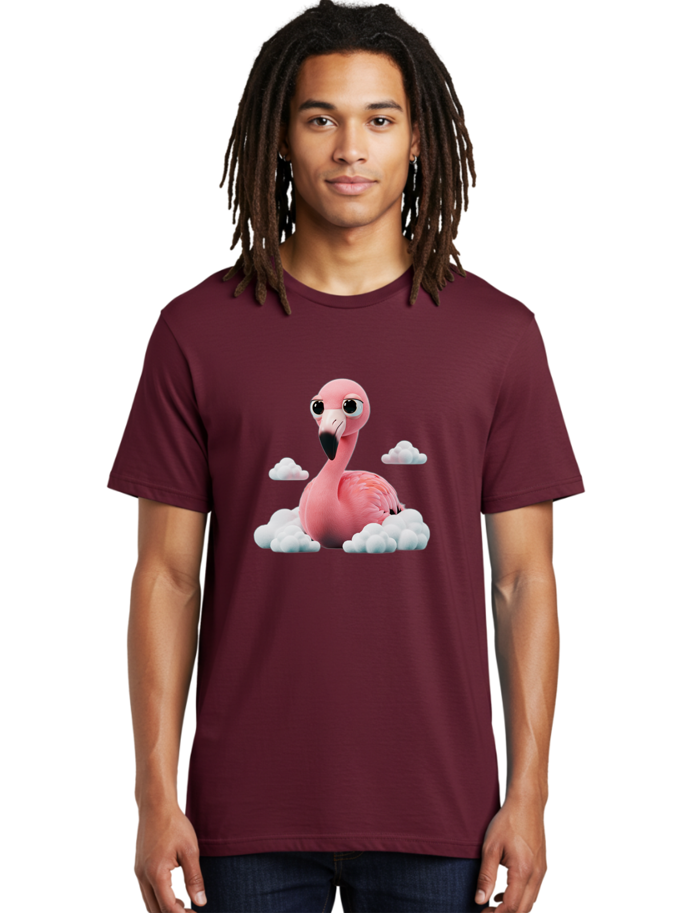 Flamingo-On-Clouds Men'S Graphic Tee, 100% Cotton, Comfortable Casual Summer Wear, Machine Washable, Vintage Camera, Old Camera, Antique Camera, Black Camera, Classic Photography, Photography Equipment, Nostalgic Device, Film Camera, Bai847