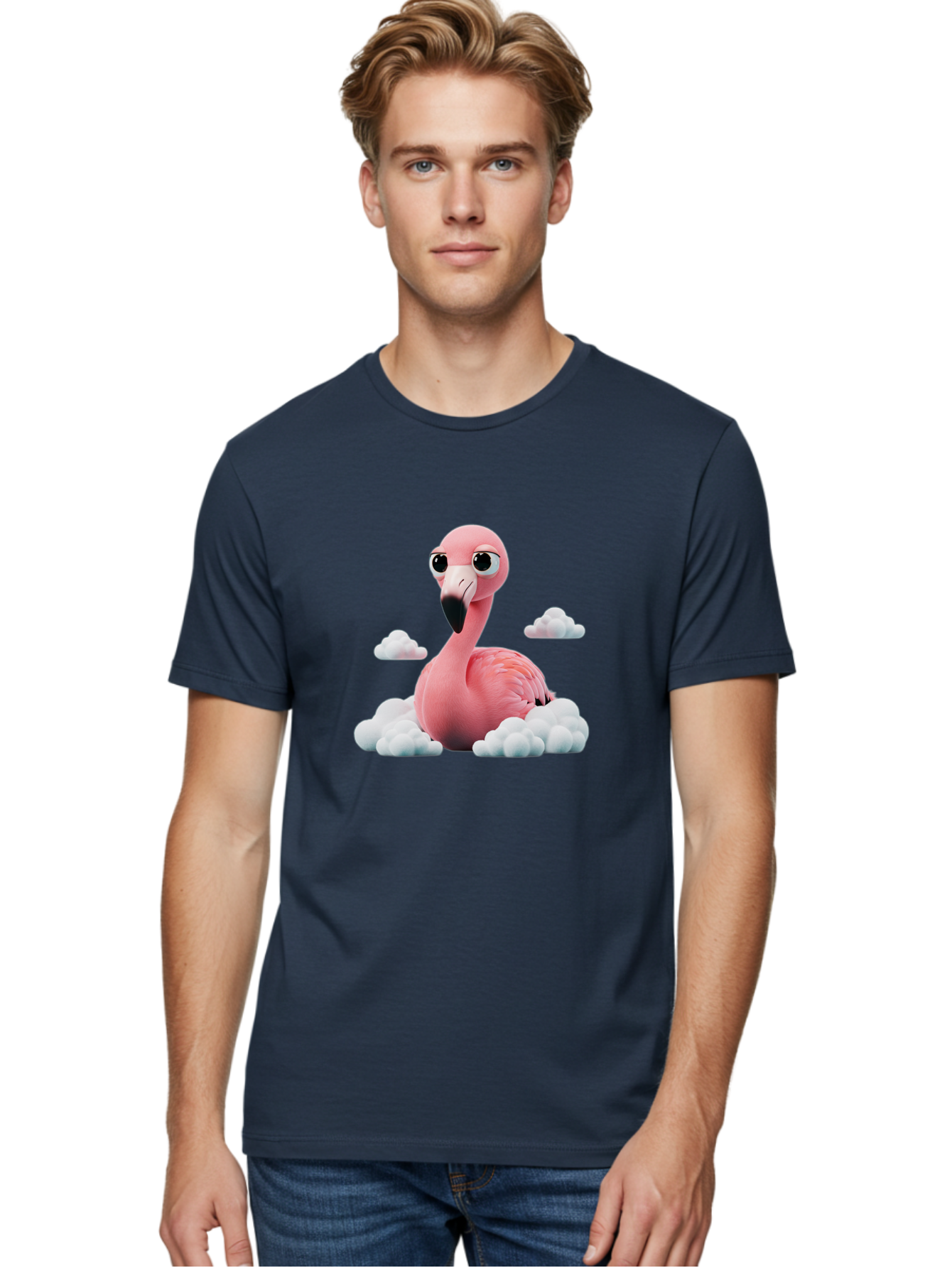 Flamingo-On-Clouds Men'S Graphic Tee, 100% Cotton, Comfortable Casual Summer Wear, Machine Washable, Vintage Camera, Old Camera, Antique Camera, Black Camera, Classic Photography, Photography Equipment, Nostalgic Device, Film Camera, Bai847