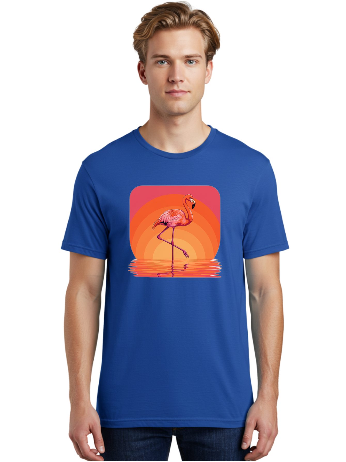 Flamingo-Retro Men'S Graphic Tee, 100% Cotton, Comfortable Casual Summer Wear, Machine Washable, Vintage Camera, Old Camera, Antique Camera, Black Camera, Classic Photography, Photography Equipment, Nostalgic Device, Film Camera, Camera Art Bai848