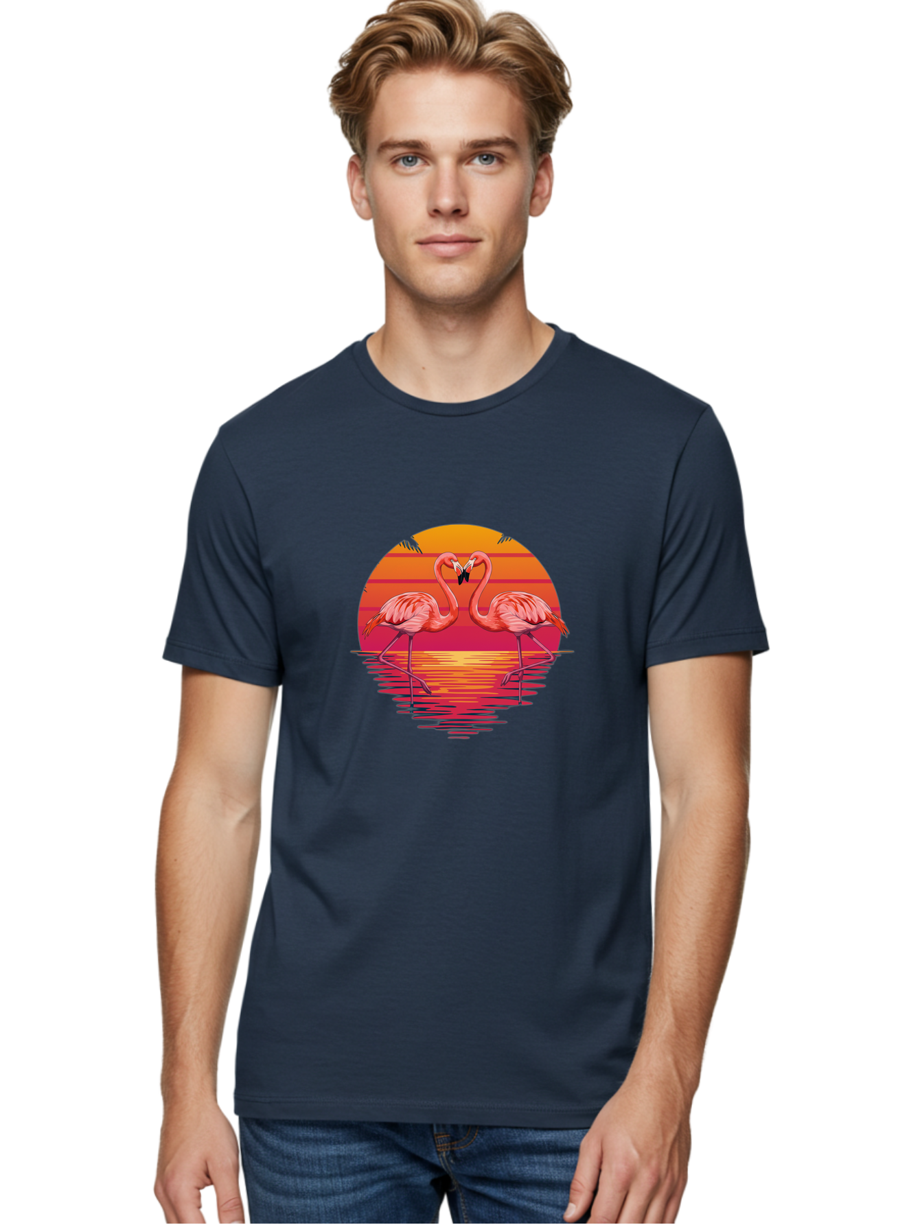 Flamingos-4 Men'S Graphic Tee, 100% Cotton, Comfortable Casual Summer Wear, Machine Washable, Vintage Camera, Old Camera, Antique Camera, Black Camera, Classic Photography, Photography Equipment, Nostalgic Device, Film Camera, Camera Art Bai855