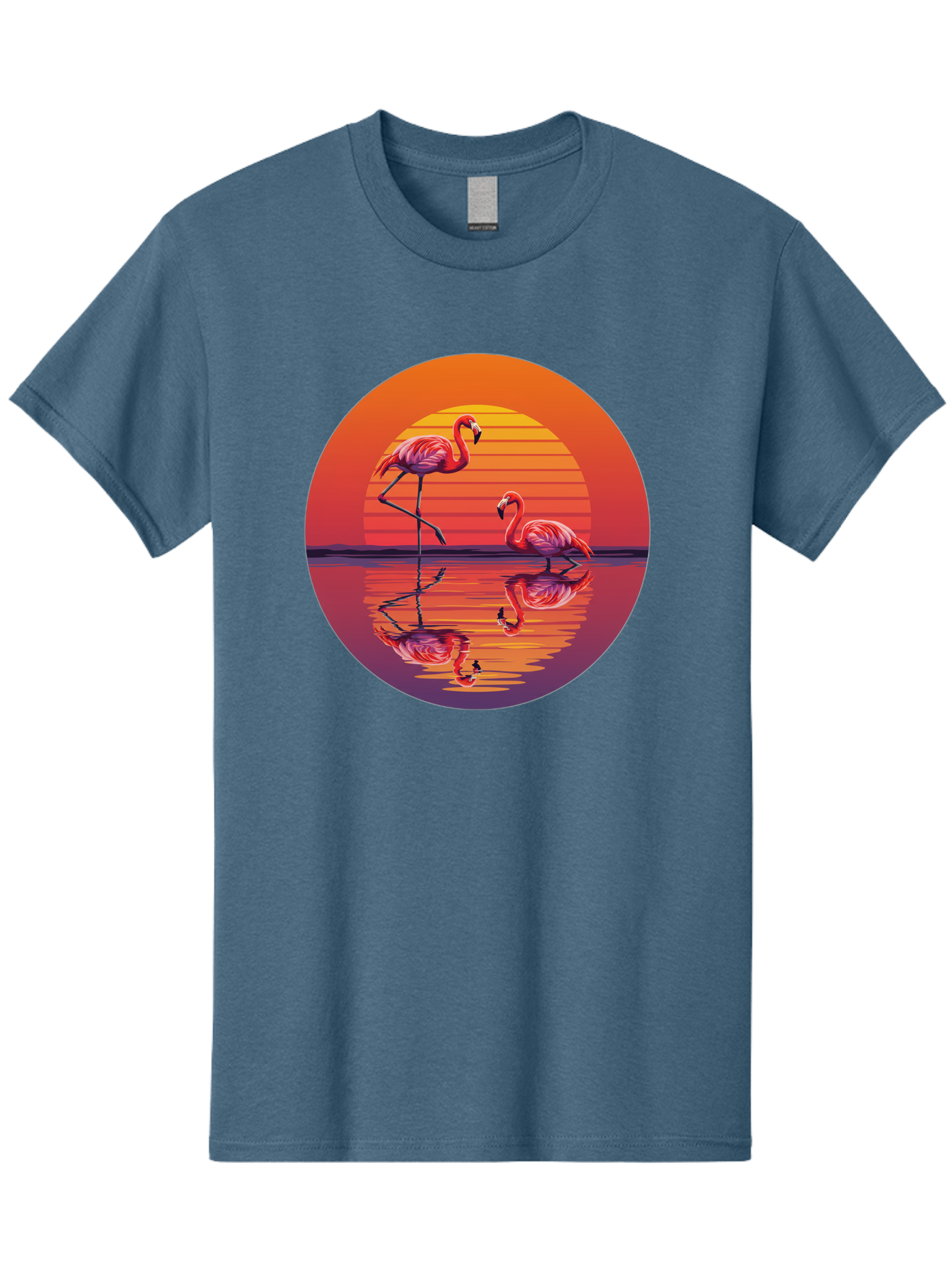 Flamingos-At-Sunset-1 Men'S Graphic Tee, 100% Cotton, Comfortable Casual Summer Wear, Machine Washable, Vintage Camera, Old Camera, Antique Camera, Black Camera, Classic Photography, Photography Equipment, Nostalgic Device, Film Camera, Bai856
