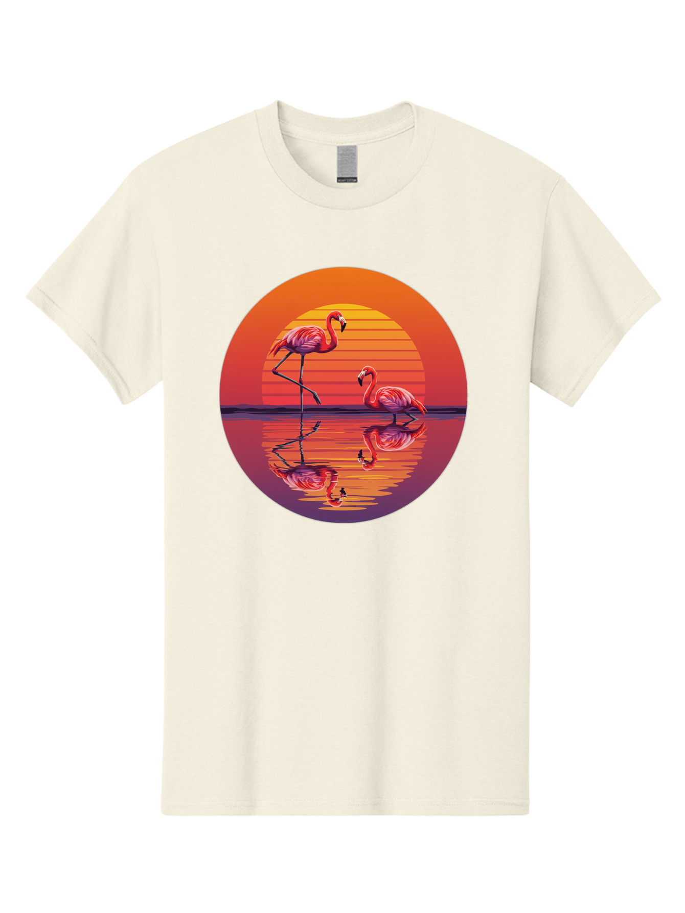 Flamingos-At-Sunset-1 Men'S Graphic Tee, 100% Cotton, Comfortable Casual Summer Wear, Machine Washable, Vintage Camera, Old Camera, Antique Camera, Black Camera, Classic Photography, Photography Equipment, Nostalgic Device, Film Camera, Bai856