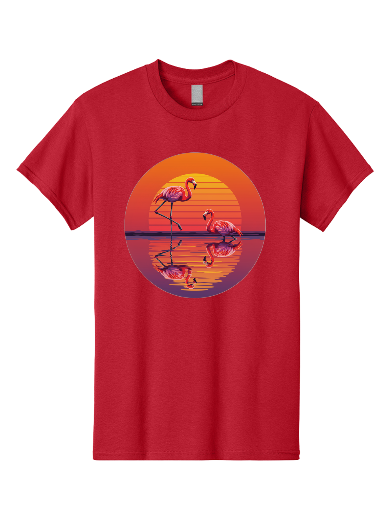 Flamingos-At-Sunset-1 Men'S Graphic Tee, 100% Cotton, Comfortable Casual Summer Wear, Machine Washable, Vintage Camera, Old Camera, Antique Camera, Black Camera, Classic Photography, Photography Equipment, Nostalgic Device, Film Camera, Bai856