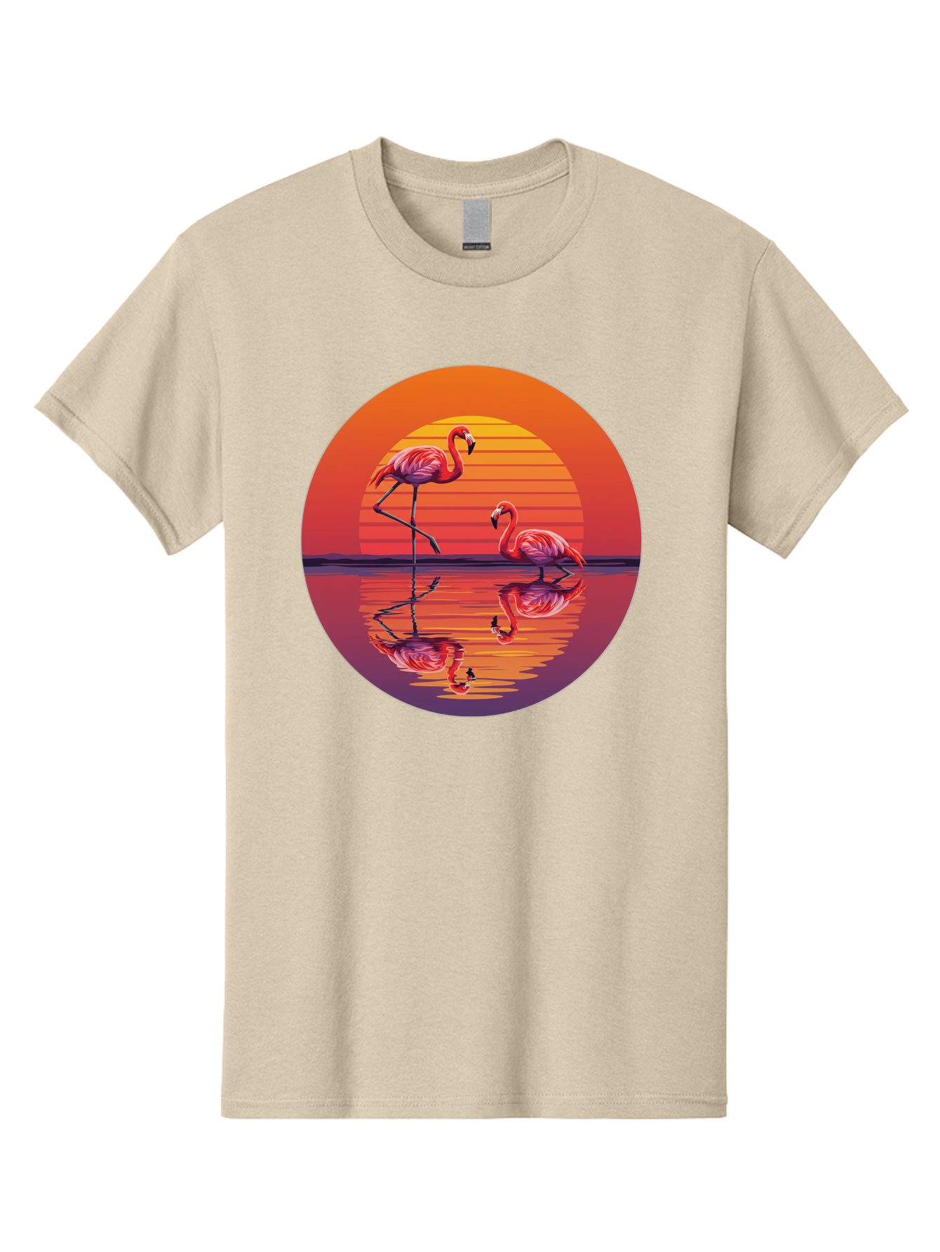 Flamingos-At-Sunset-1 Men'S Graphic Tee, 100% Cotton, Comfortable Casual Summer Wear, Machine Washable, Vintage Camera, Old Camera, Antique Camera, Black Camera, Classic Photography, Photography Equipment, Nostalgic Device, Film Camera, Bai856