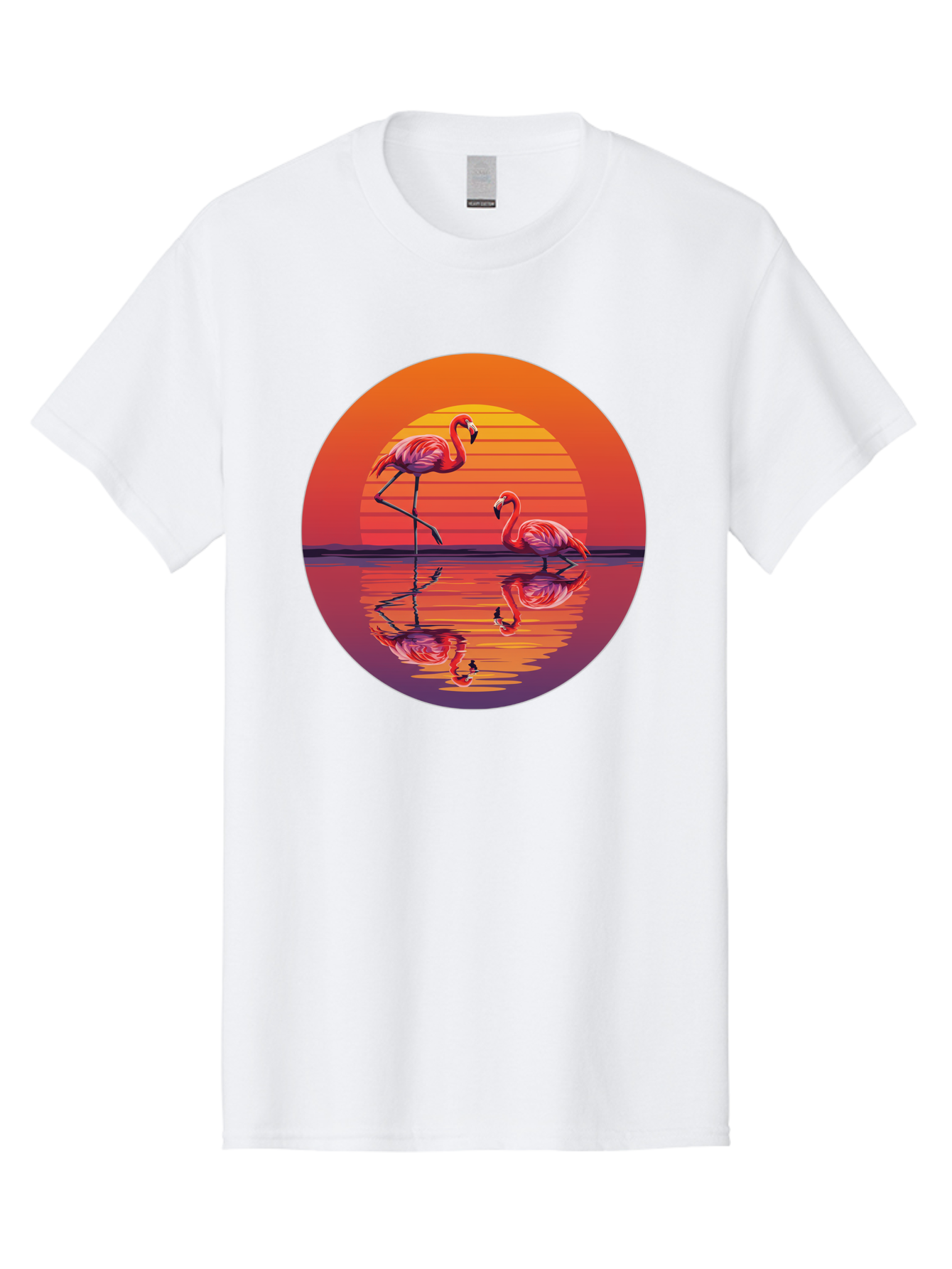Flamingos-At-Sunset-1 Men'S Graphic Tee, 100% Cotton, Comfortable Casual Summer Wear, Machine Washable, Vintage Camera, Old Camera, Antique Camera, Black Camera, Classic Photography, Photography Equipment, Nostalgic Device, Film Camera, Bai856
