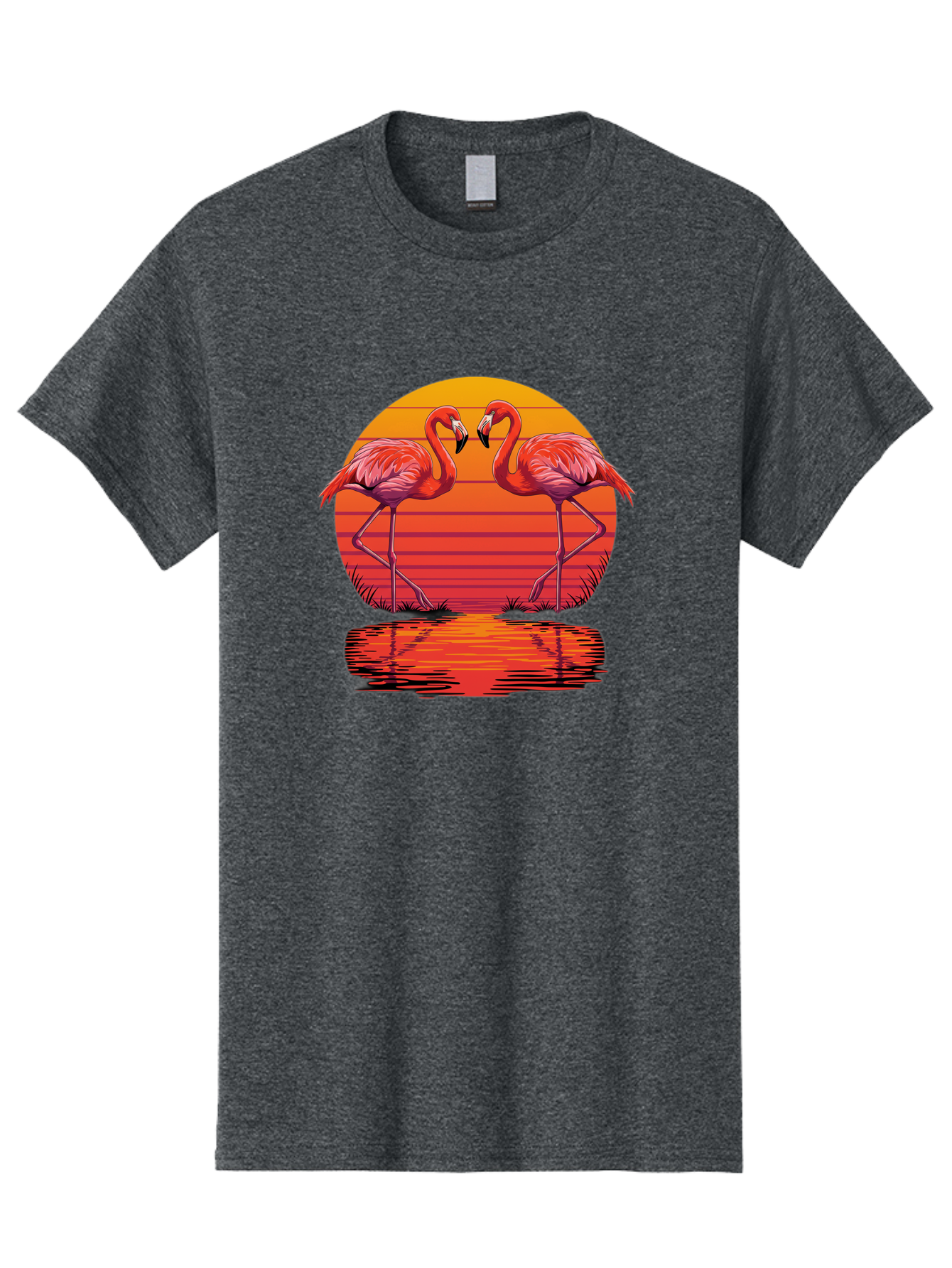Flamingos-At-Sunset Men'S Graphic Tee, 100% Cotton, Comfortable Casual Summer Wear, Machine Washable, Vintage Camera, Old Camera, Antique Camera, Black Camera, Classic Photography, Photography Equipment, Nostalgic Device, Film Camera, Bai857