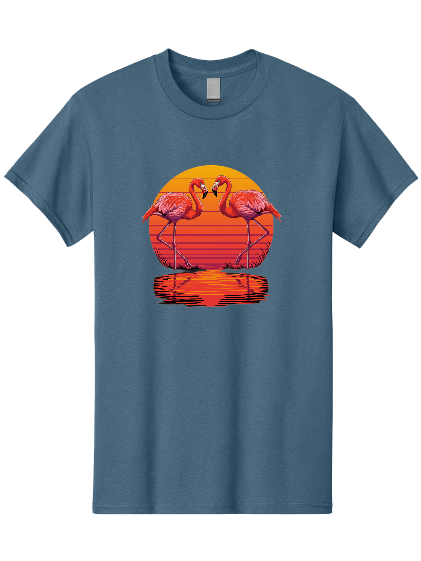 Flamingos-At-Sunset Men'S Graphic Tee, 100% Cotton, Comfortable Casual Summer Wear, Machine Washable, Vintage Camera, Old Camera, Antique Camera, Black Camera, Classic Photography, Photography Equipment, Nostalgic Device, Film Camera, Bai857