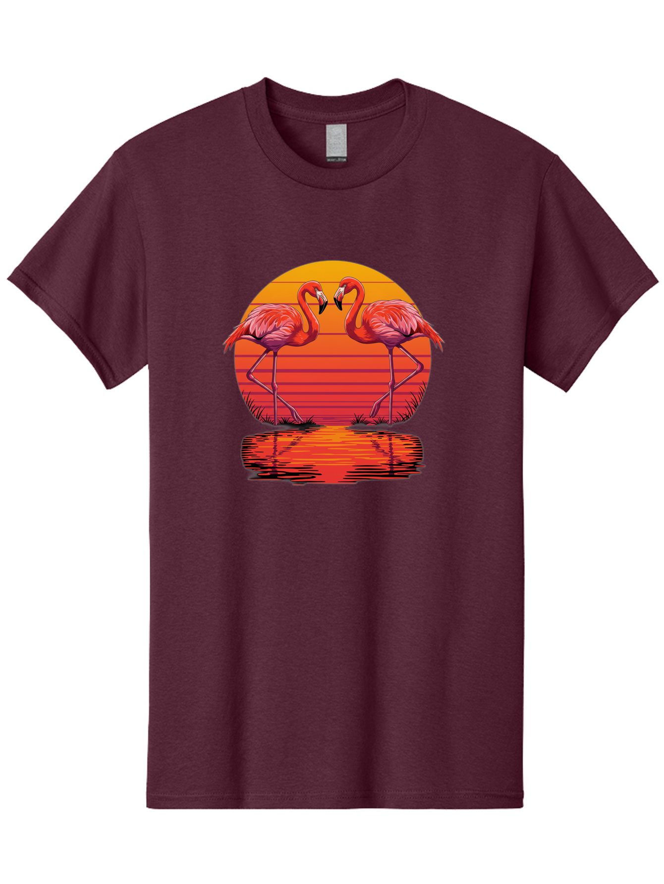 Flamingos-At-Sunset Men'S Graphic Tee, 100% Cotton, Comfortable Casual Summer Wear, Machine Washable, Vintage Camera, Old Camera, Antique Camera, Black Camera, Classic Photography, Photography Equipment, Nostalgic Device, Film Camera, Bai857