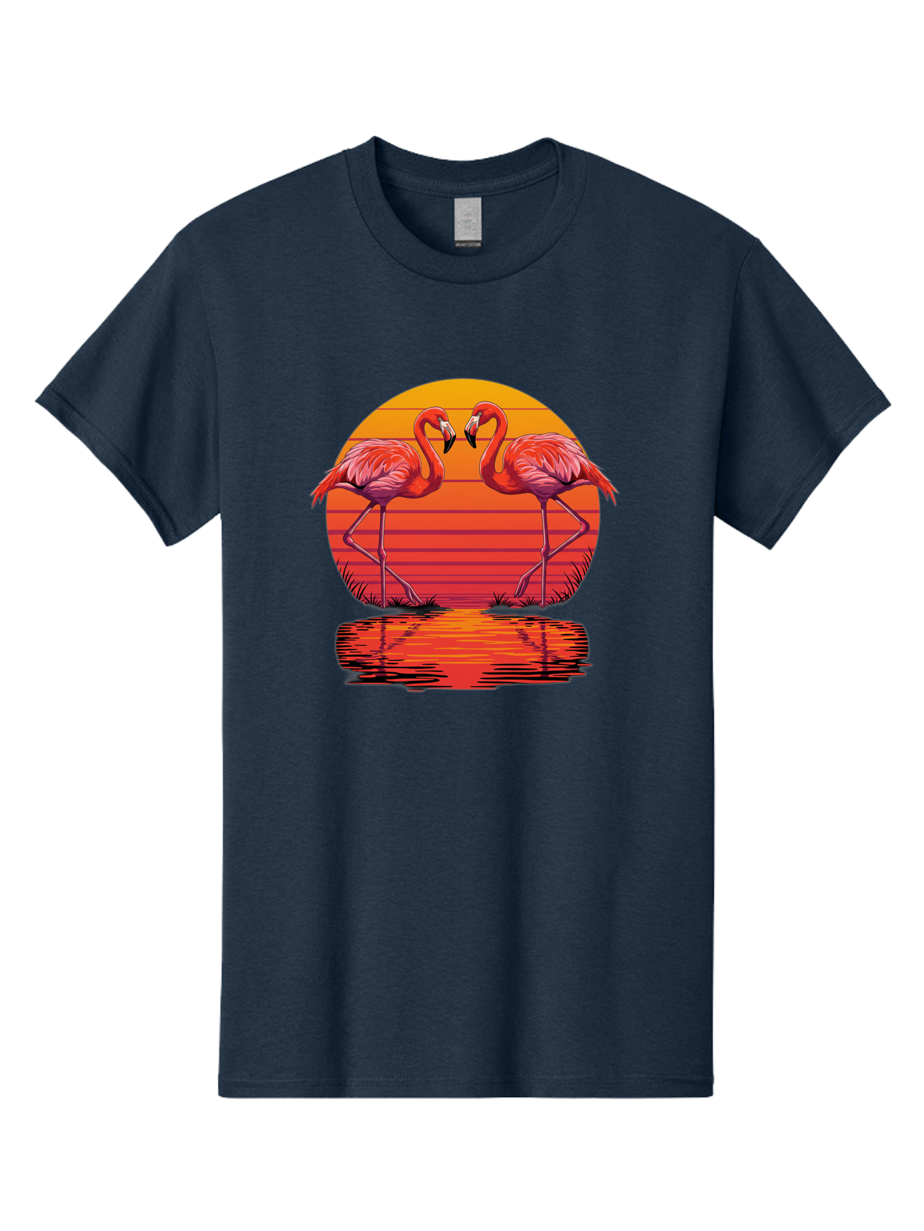 Flamingos-At-Sunset Men'S Graphic Tee, 100% Cotton, Comfortable Casual Summer Wear, Machine Washable, Vintage Camera, Old Camera, Antique Camera, Black Camera, Classic Photography, Photography Equipment, Nostalgic Device, Film Camera, Bai857
