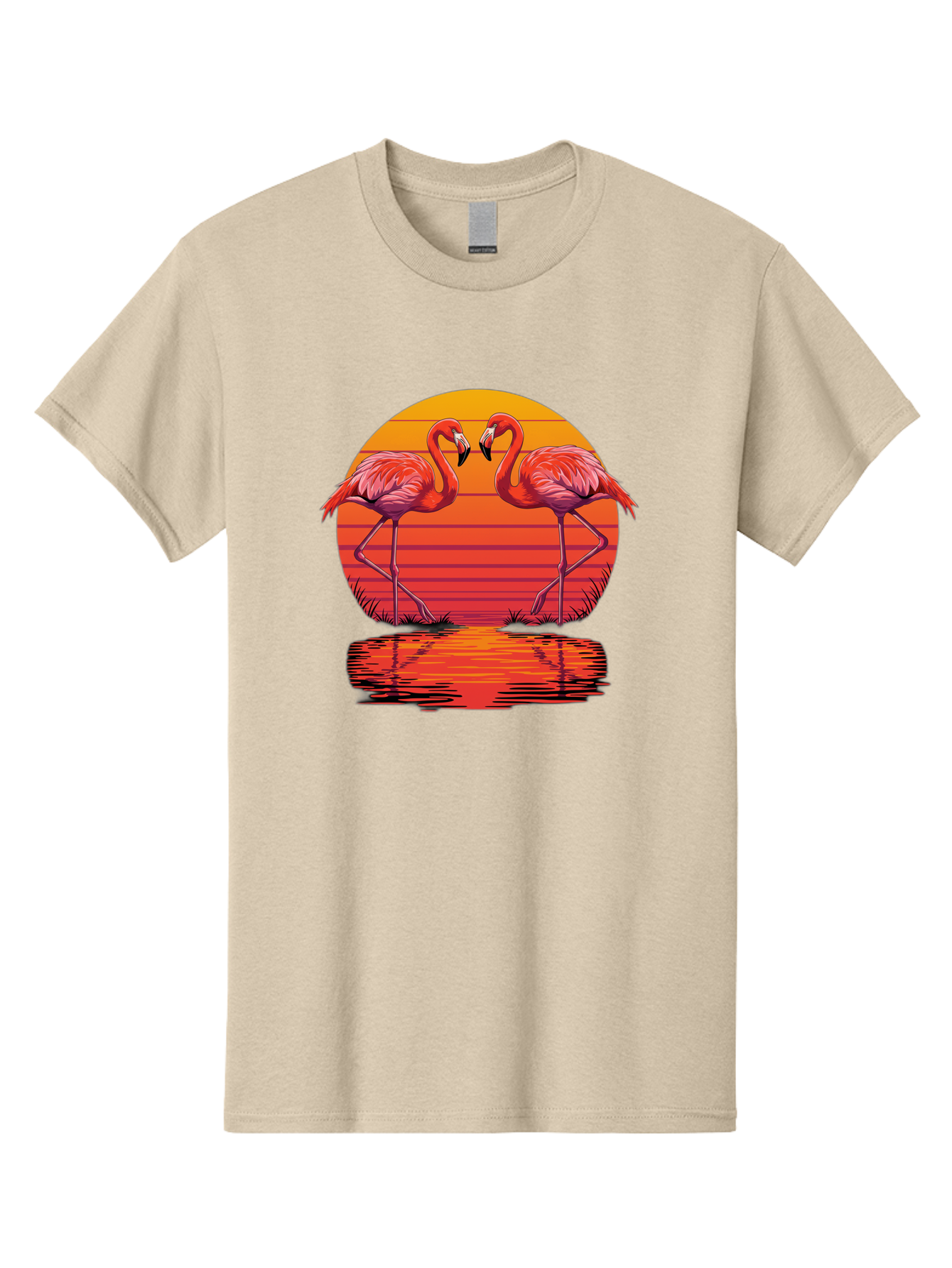 Flamingos-At-Sunset Men'S Graphic Tee, 100% Cotton, Comfortable Casual Summer Wear, Machine Washable, Vintage Camera, Old Camera, Antique Camera, Black Camera, Classic Photography, Photography Equipment, Nostalgic Device, Film Camera, Bai857