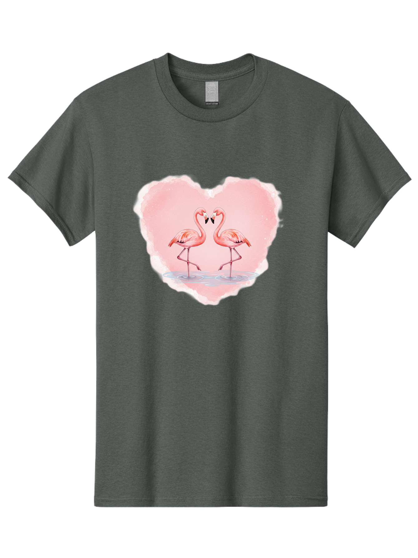Flamingos-Forming-Heart Men'S Graphic Tee, 100% Cotton, Comfortable Casual Summer Wear, Machine Washable, Vintage Camera, Old Camera, Antique Camera, Black Camera, Classic Photography, Photography Equipment, Nostalgic Device, Film Camera, Bai858